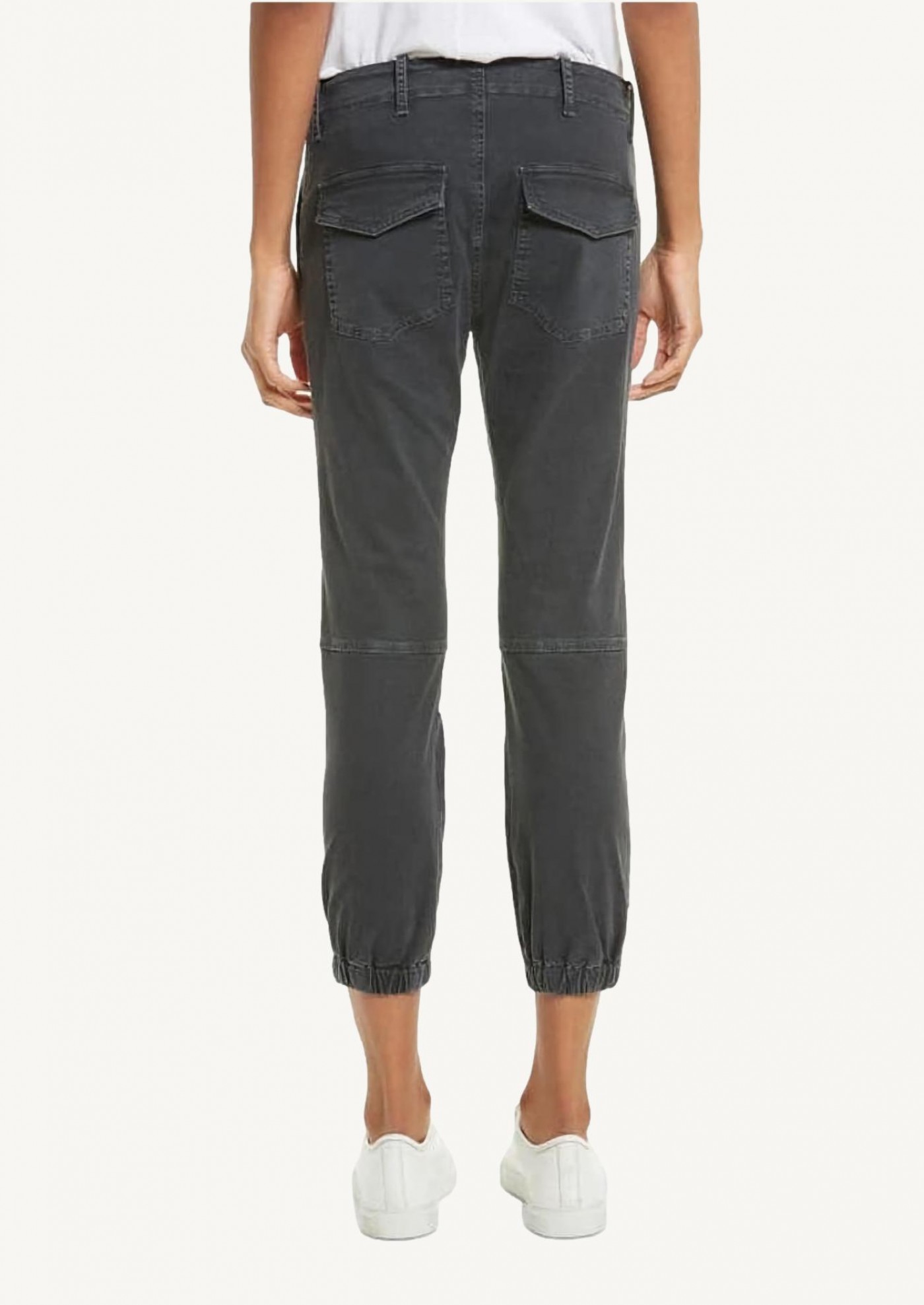 Cropped military pant blue