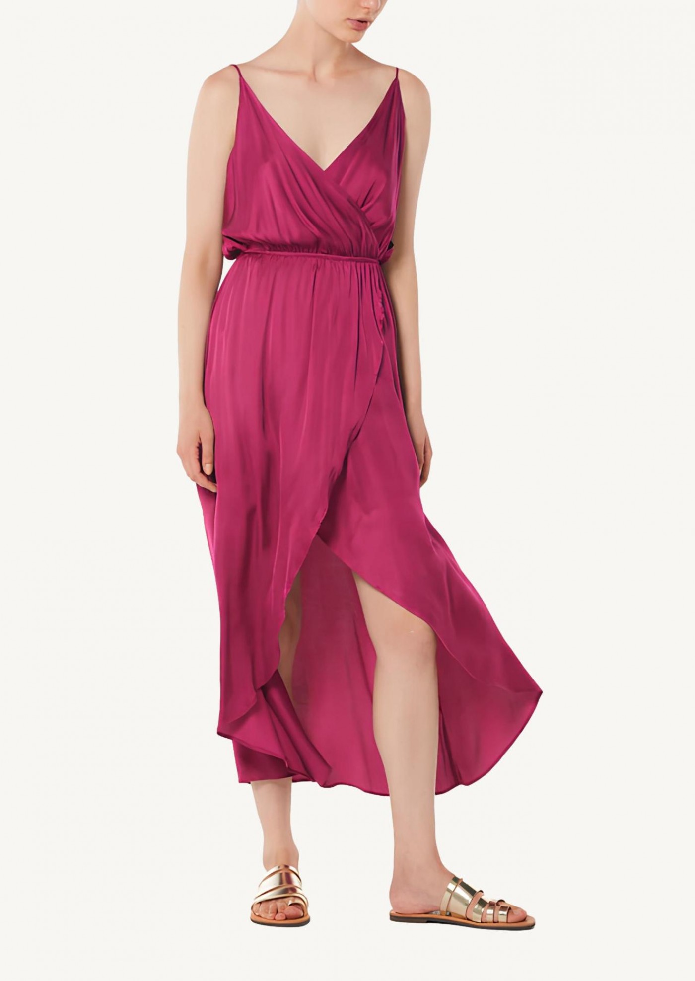 Robe orchidée en satin - magenda
