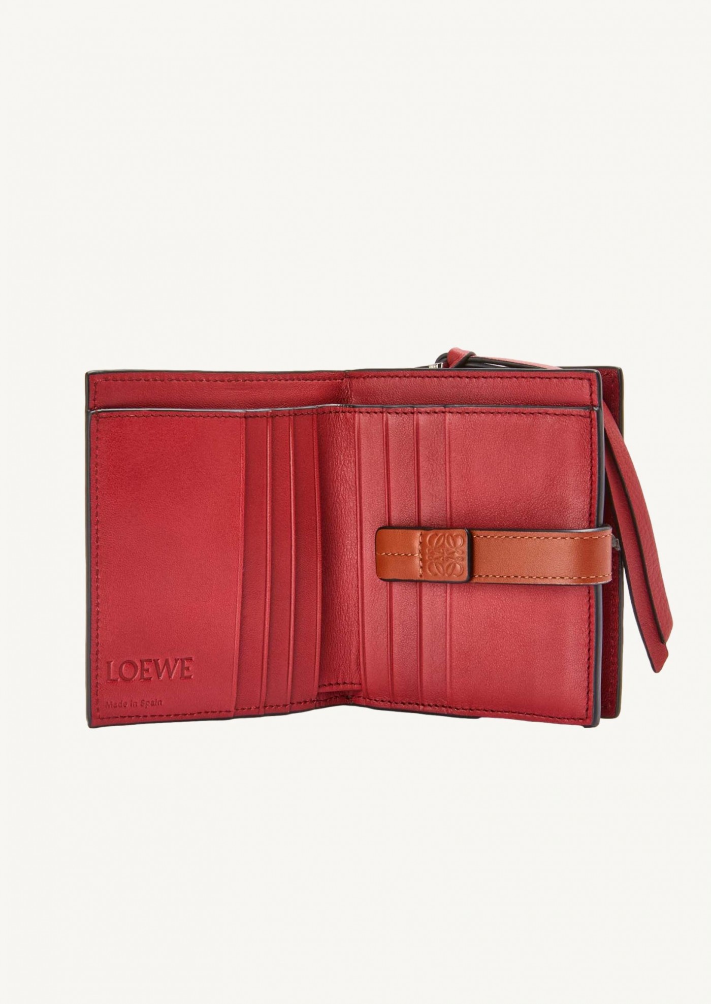 Portefeuille compact caramel