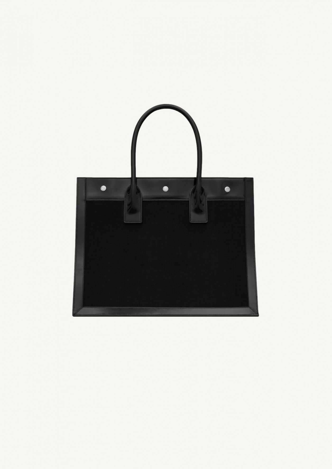 Rive gauche raffia and leather tote bag