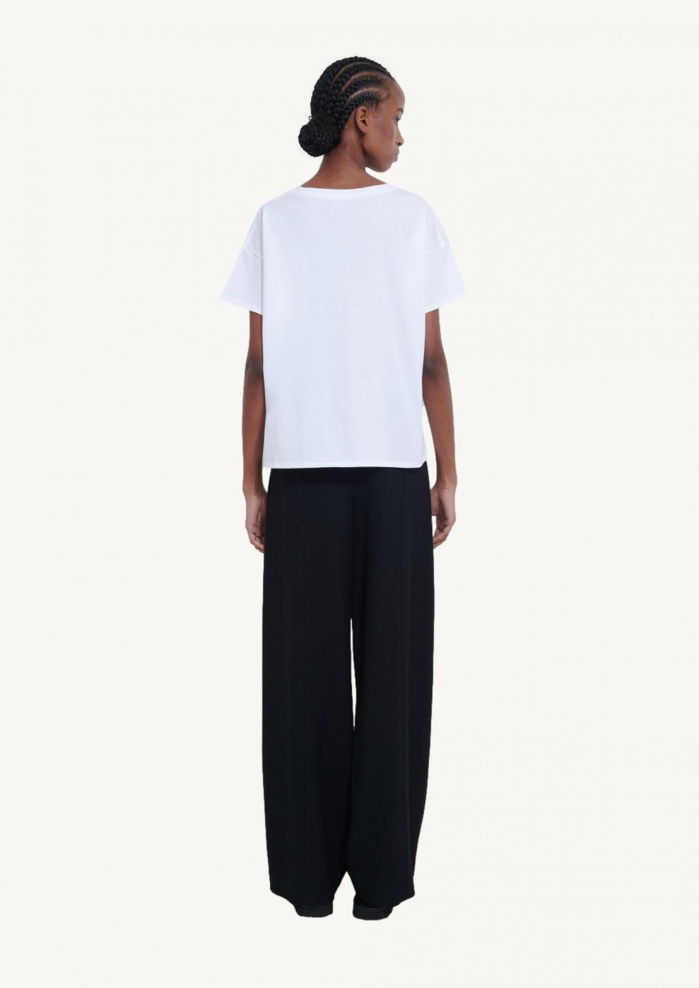 Basiluzzo Oversized organic cotton T-shirt white
