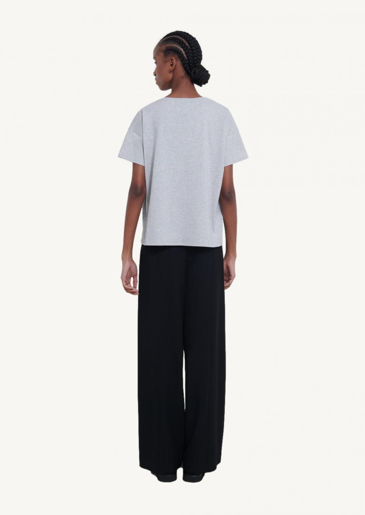 BasiluzzoT-shirt oversized en coton organique gris