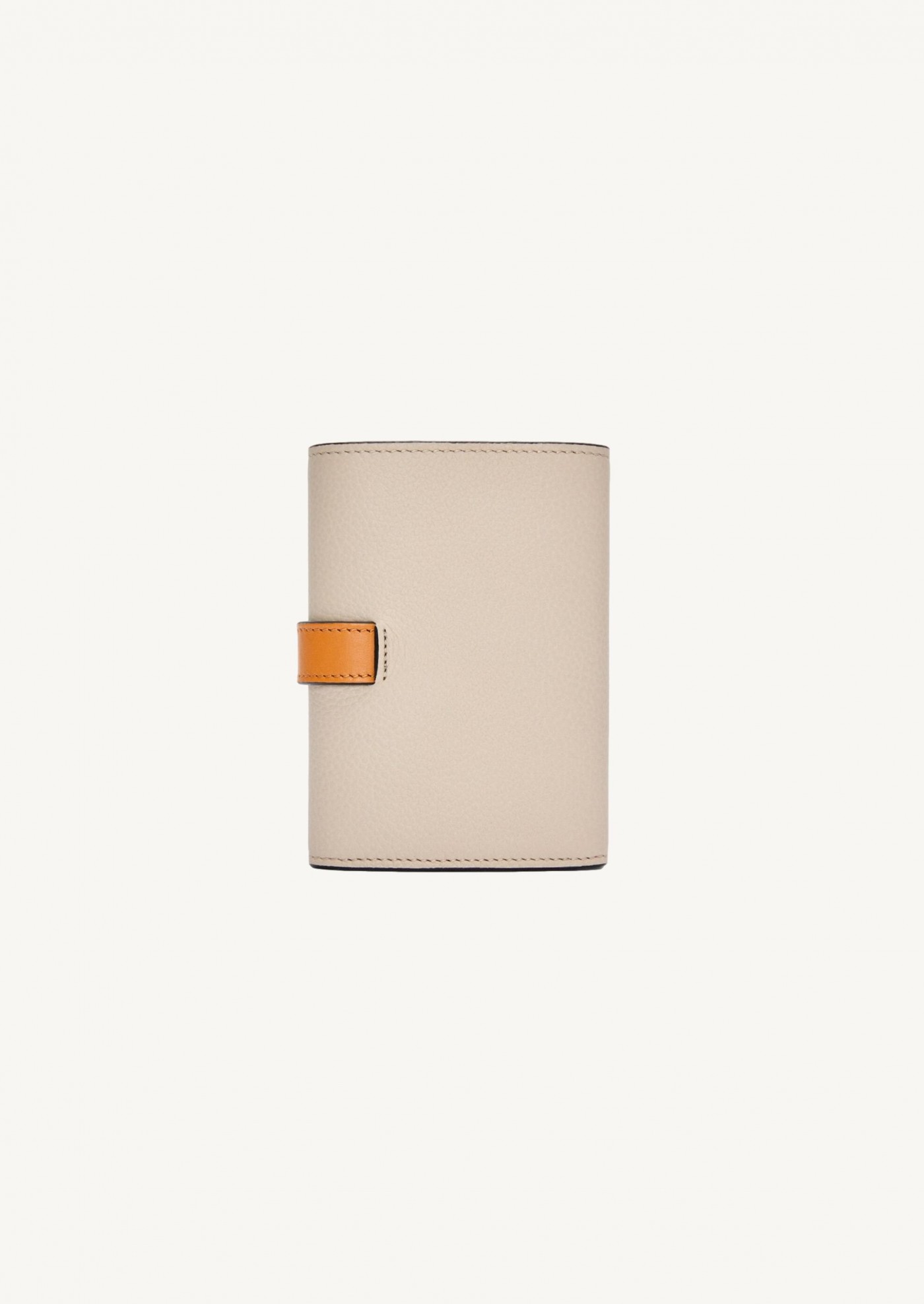 Small vertical wallet in soft grained calfskin cream - Loewe