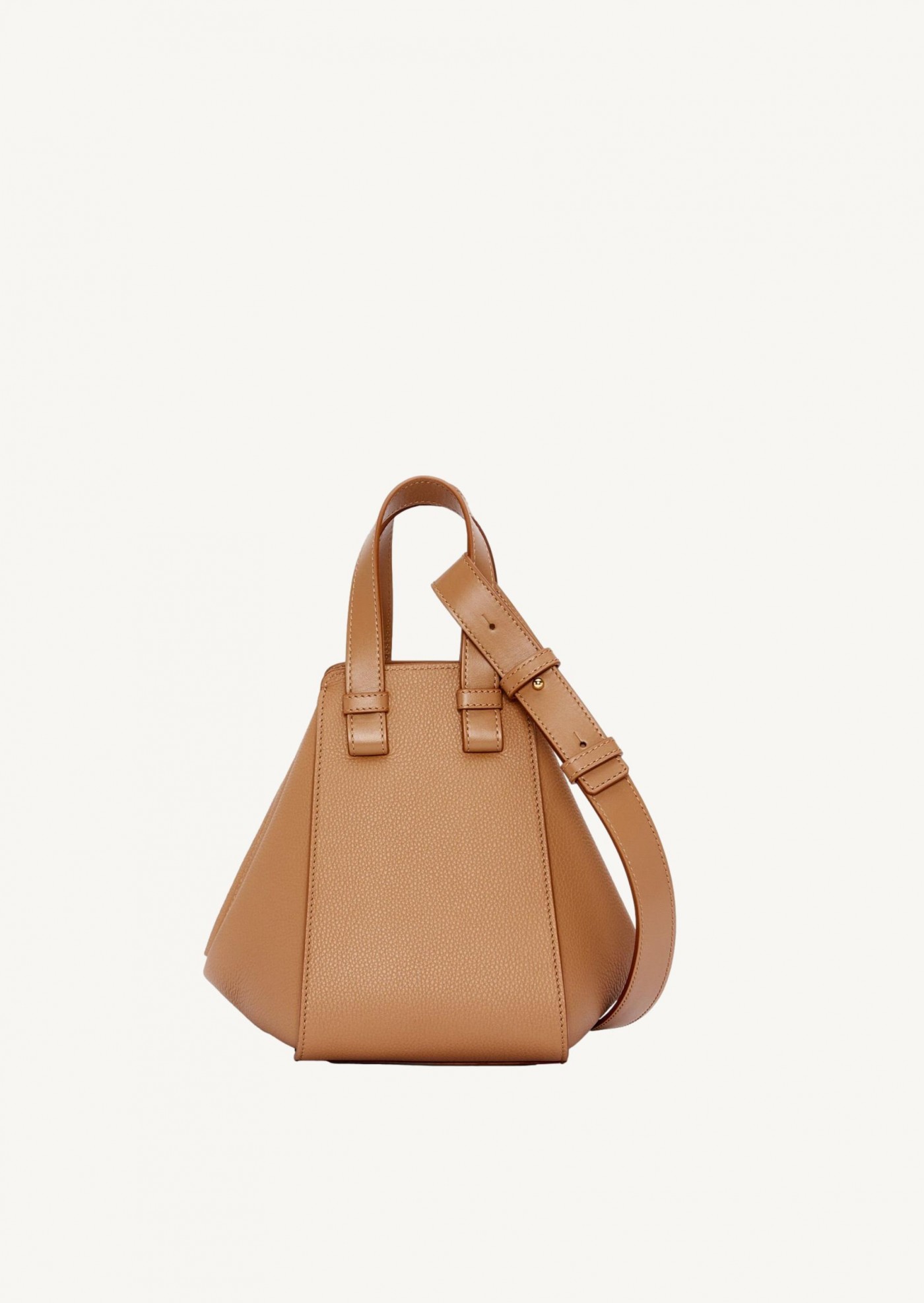 Compact Hammock bag in soft grained calfskin brown