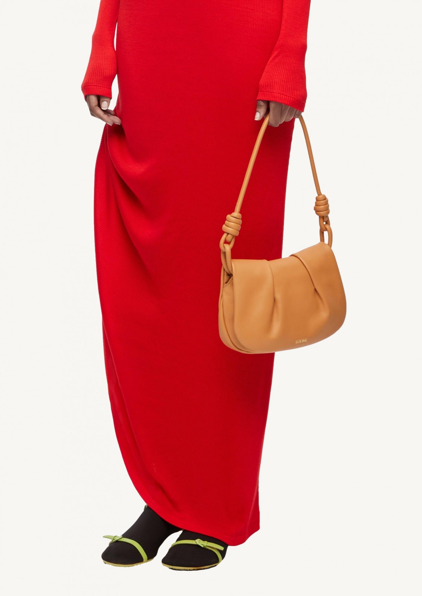 Sacoche Paseo en veau nappa brillant marron Loewe Sacoche Paseo en veau nappa brillant marron Loewe