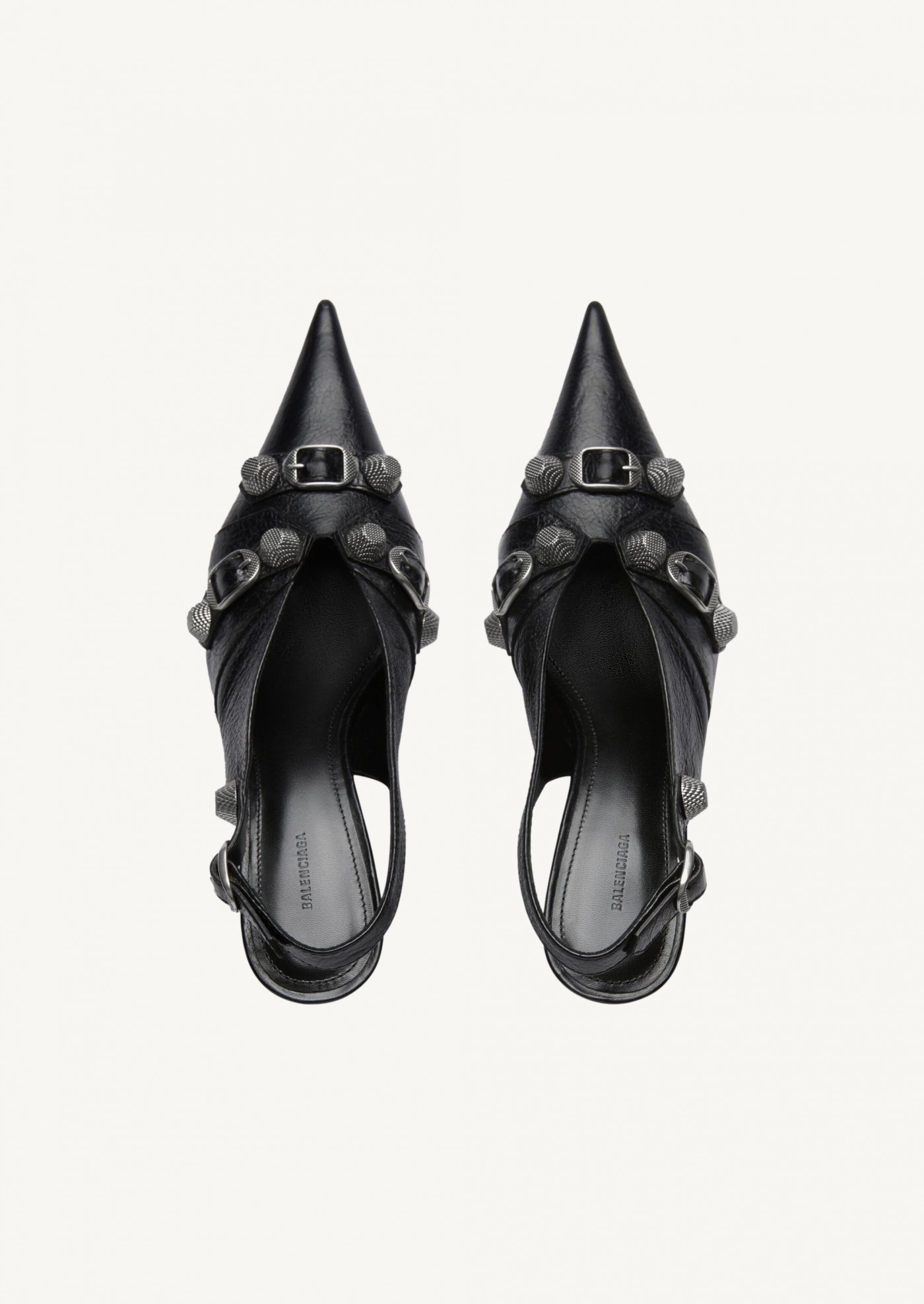 Escarpin Cagole slingback 70 mm noir