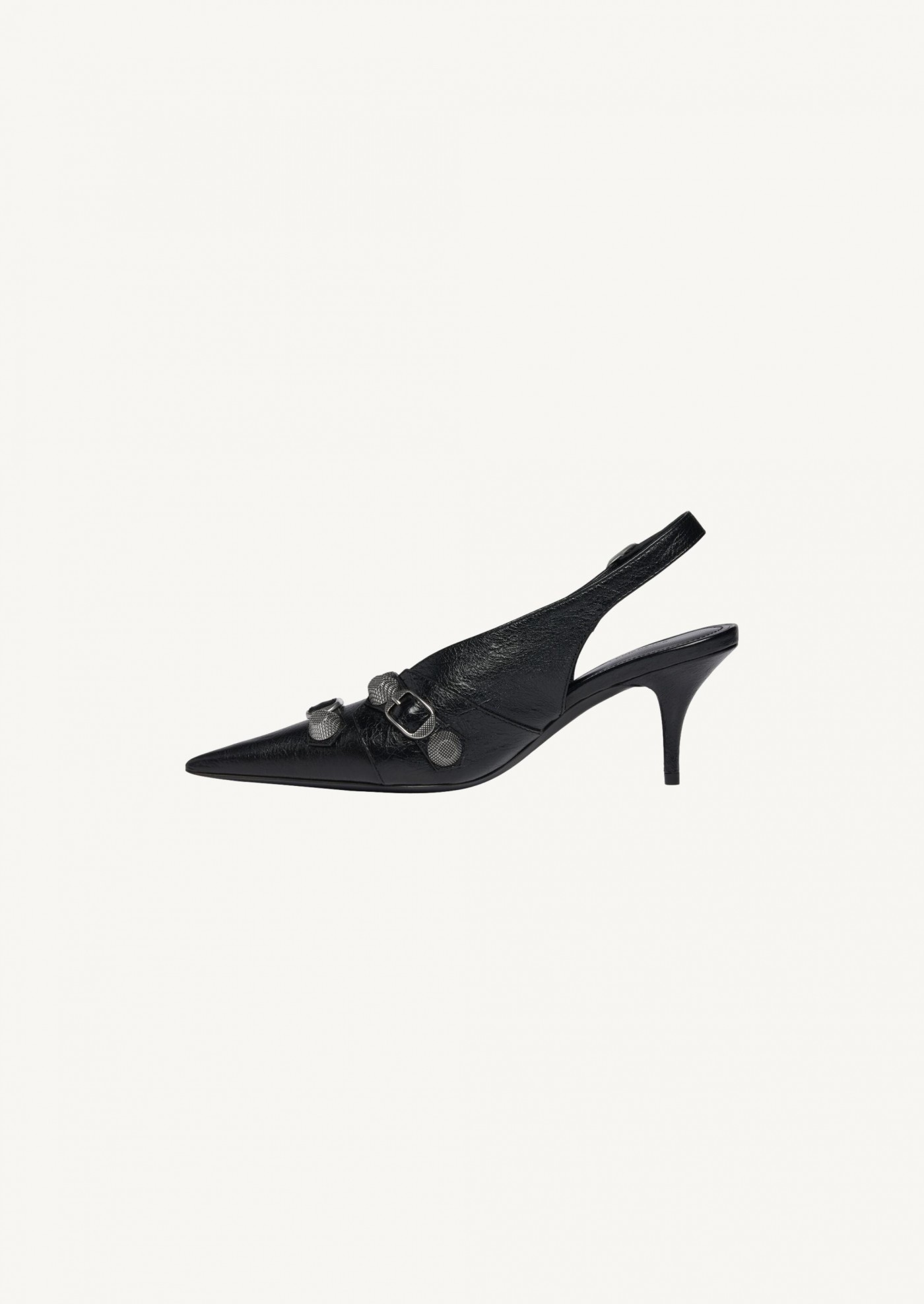 Escarpin Cagole Slingback 70 mm noir