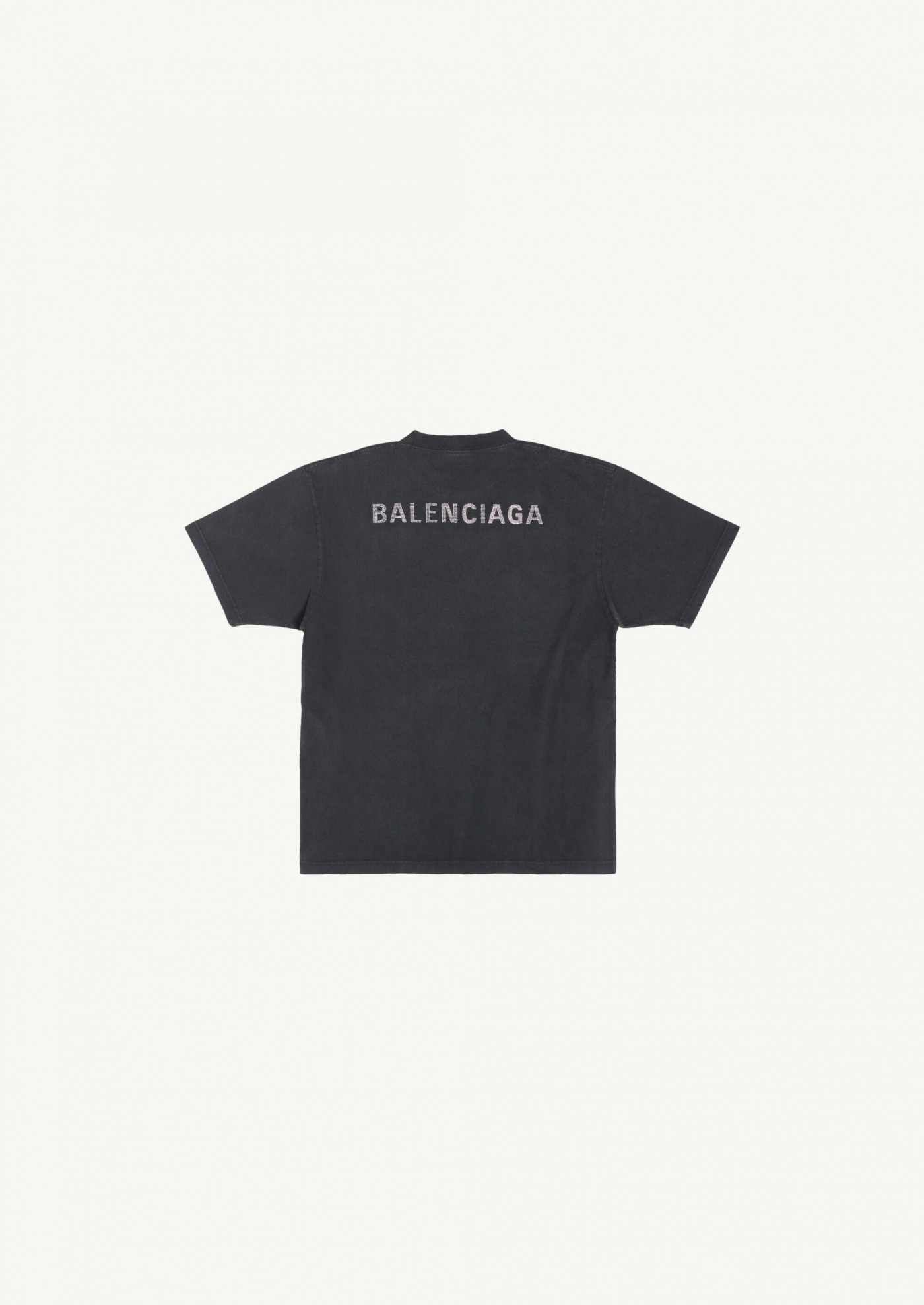 T-shirt balenciaga back fit large pour femme en noir