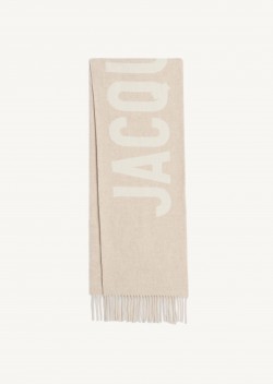 Echarpe Logo Virgin Wool Scarf in Brown - Jacquemus