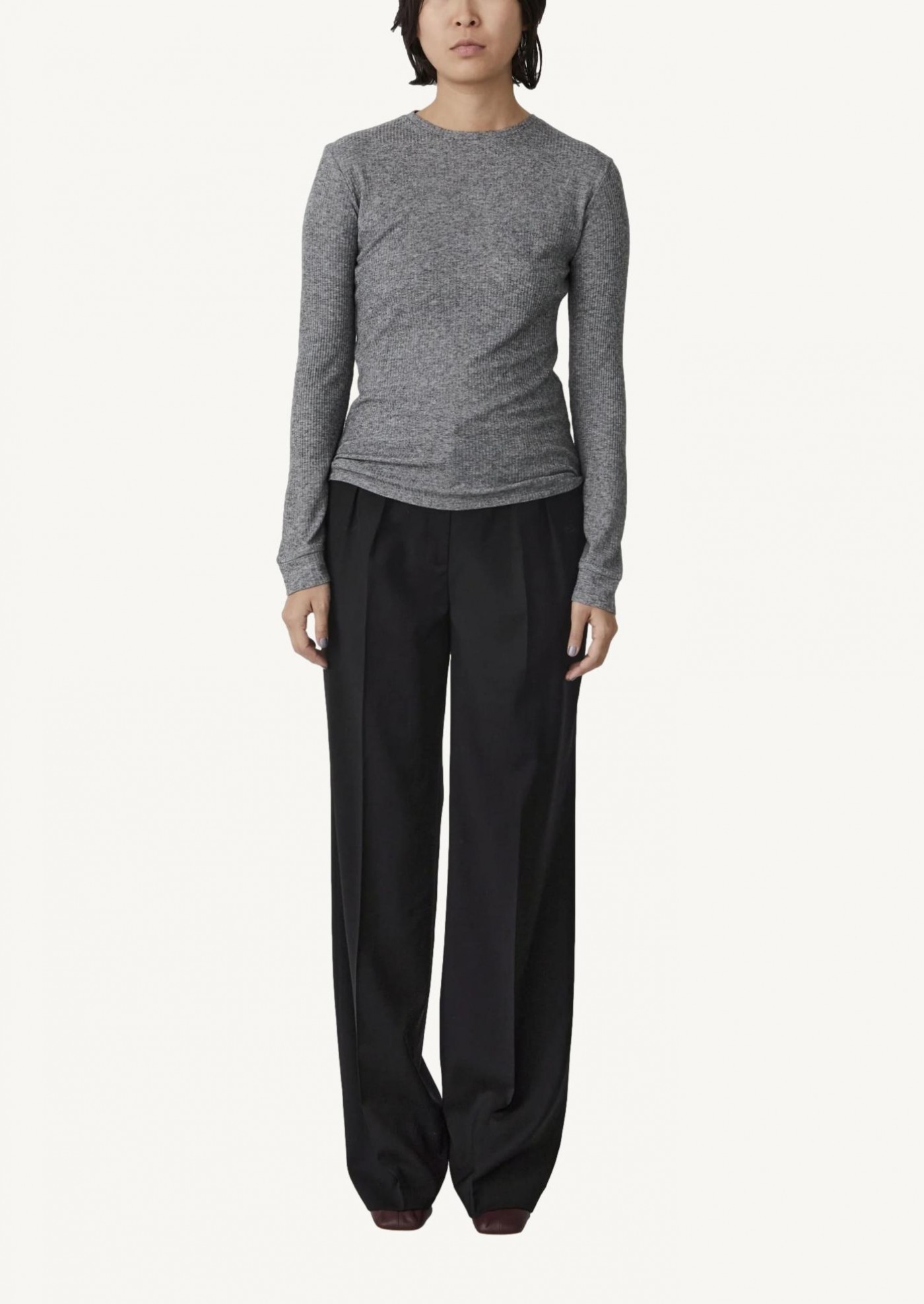 Ortigia Long Sleeve Tee — Grey Melange