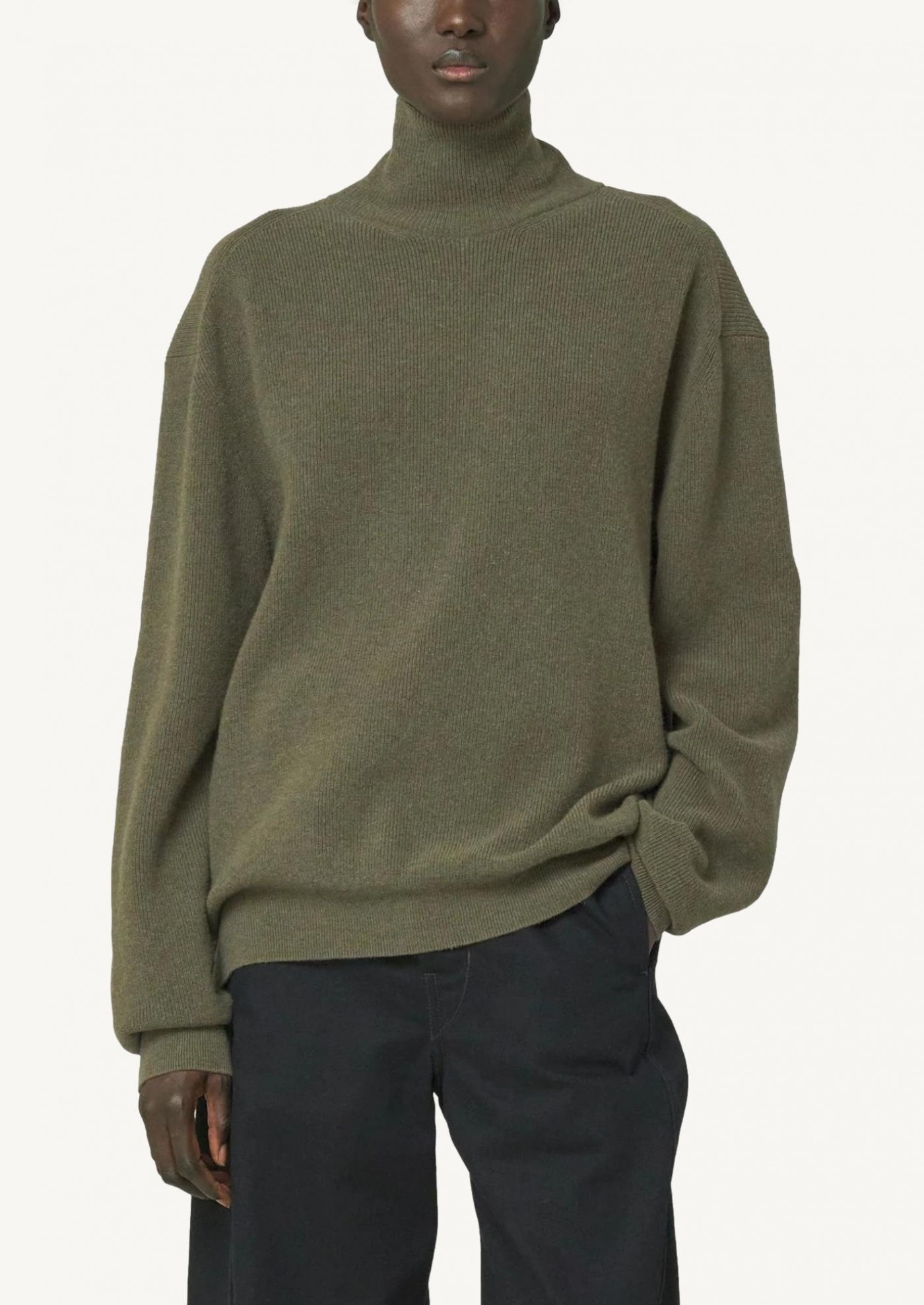 Turtleneck Jumper - Dusy Green