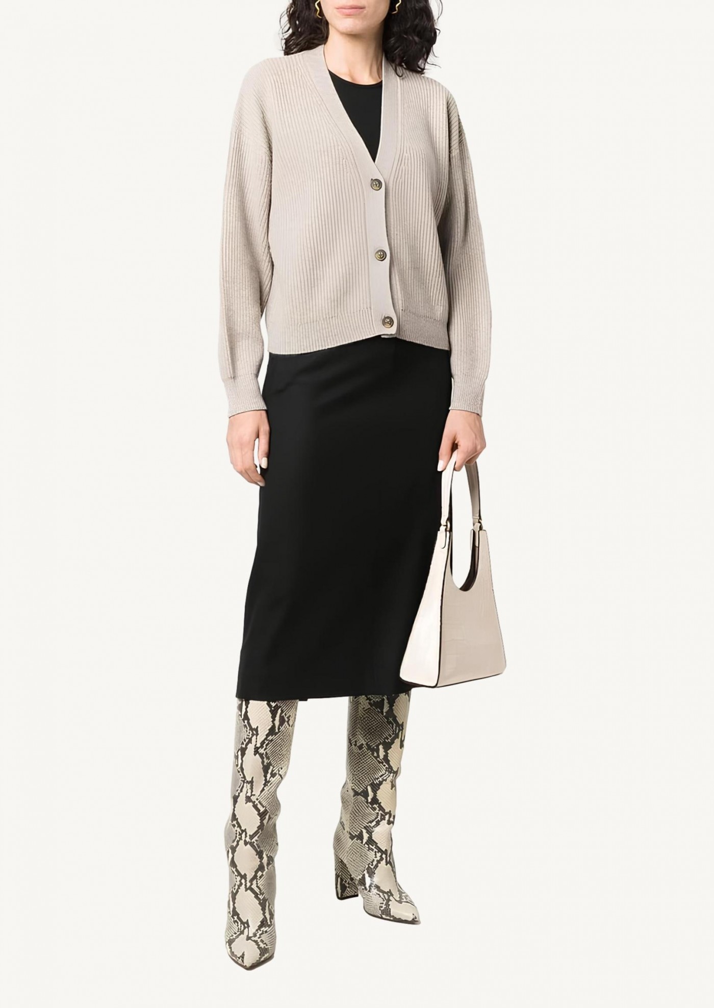 Cardigan Leka - Cream melange