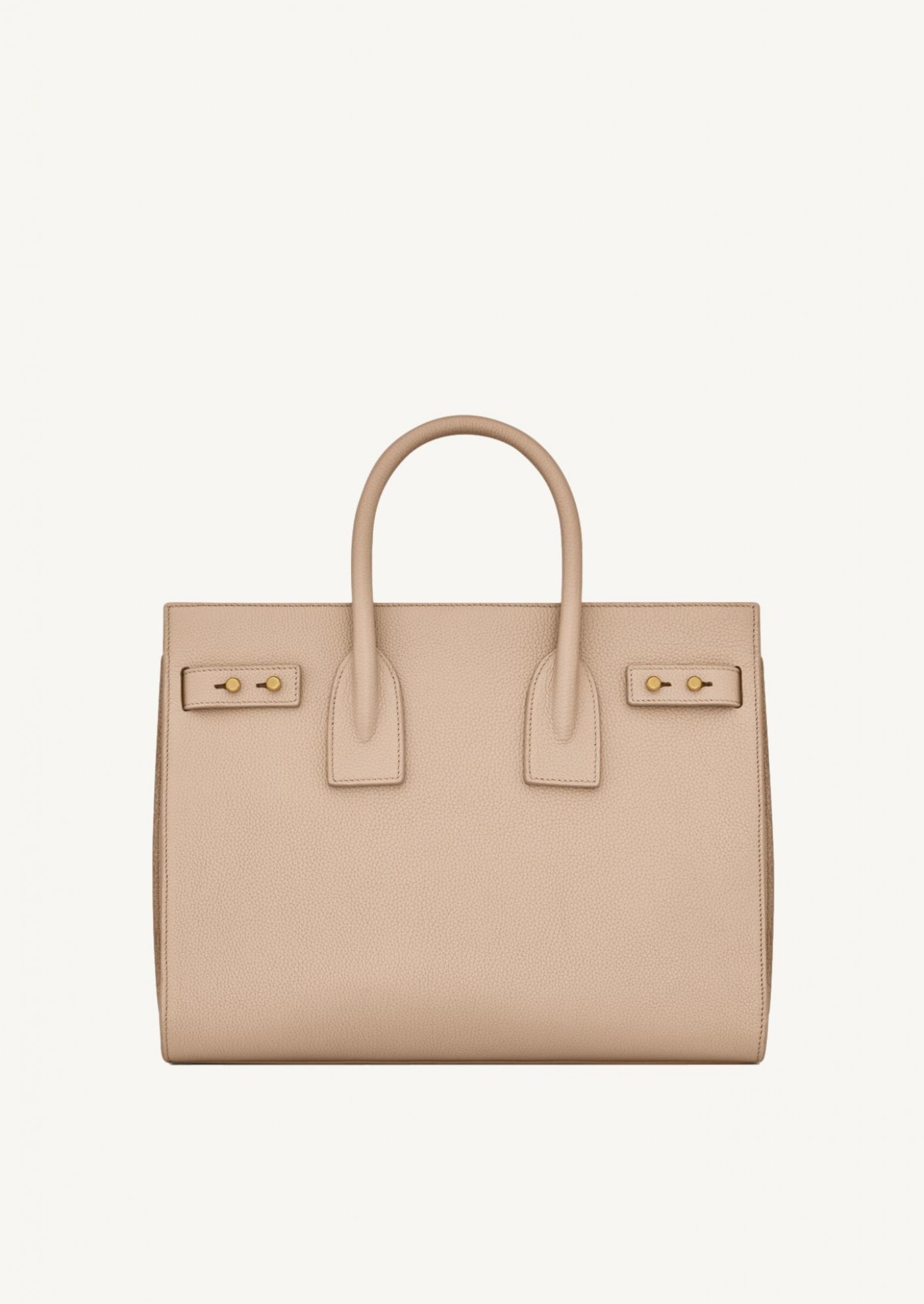 Soft day bag in grained leather - Beige