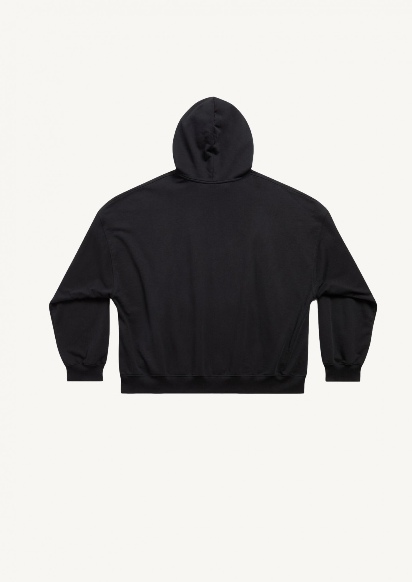 Balenciaga Oversize Mirror Hoodie in black and white semi-thick fleece