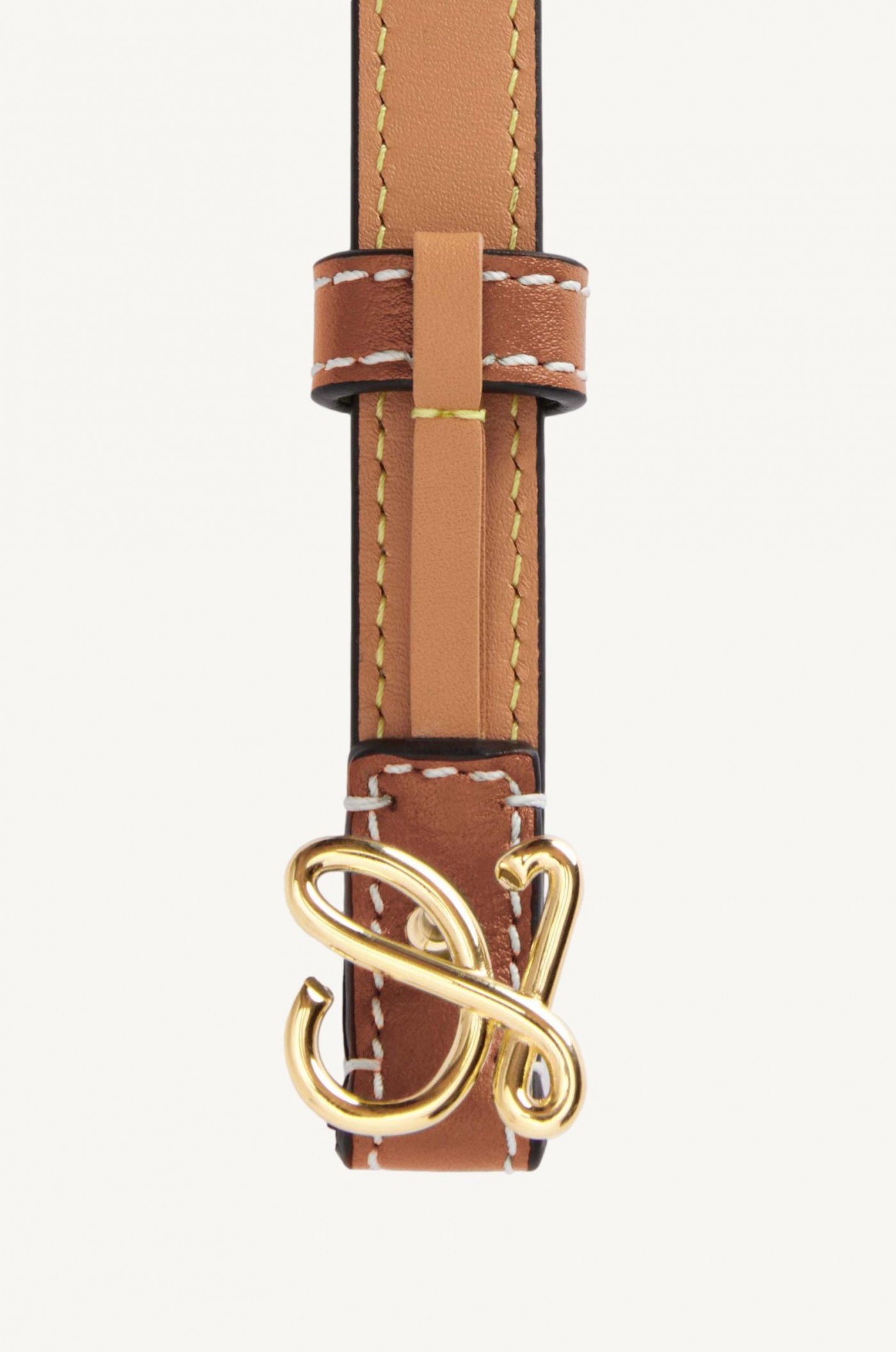 Ceinture en cuir de veau lisse - Tan
