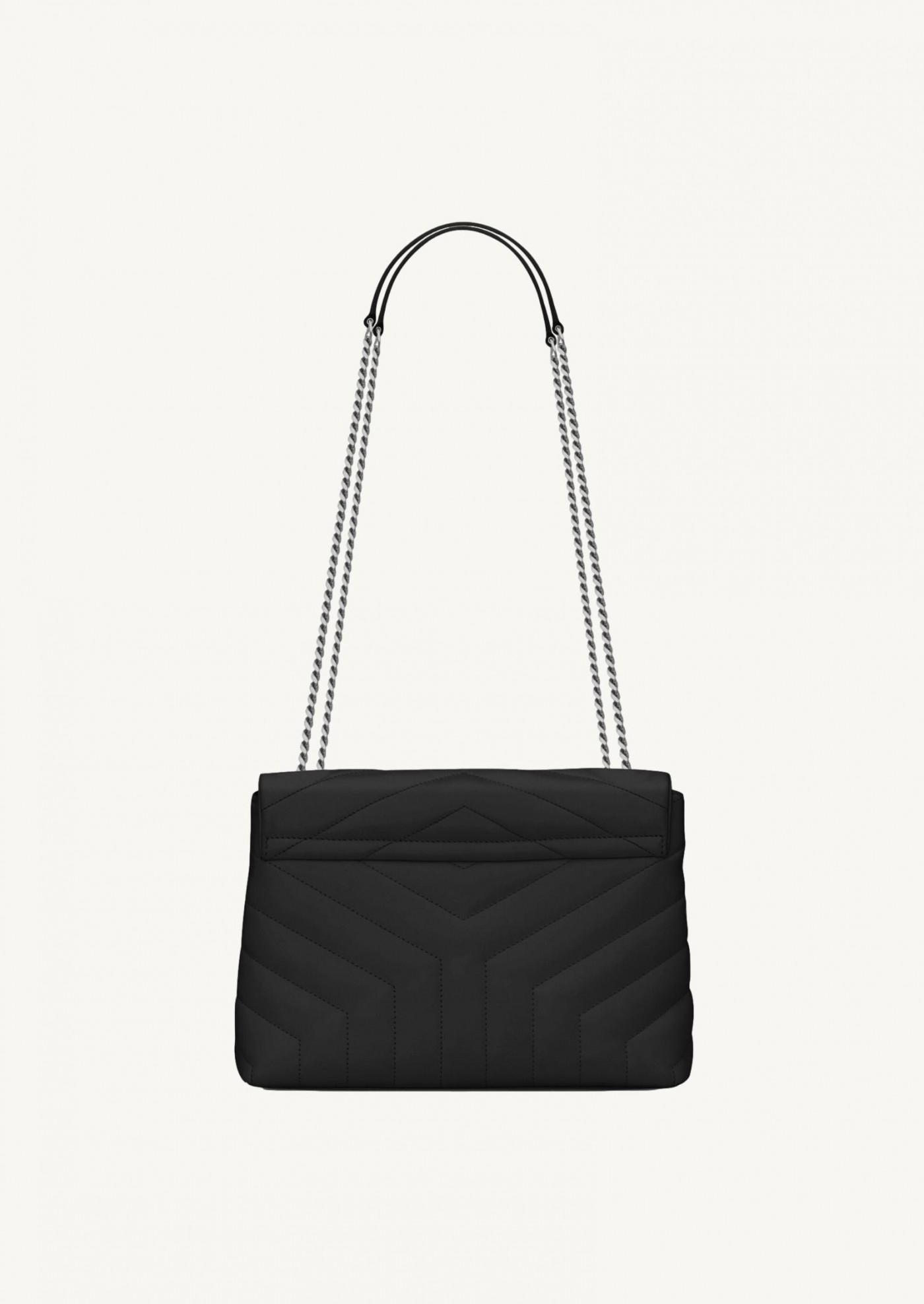Loulou small Saint Laurent en cuir matelassé noir