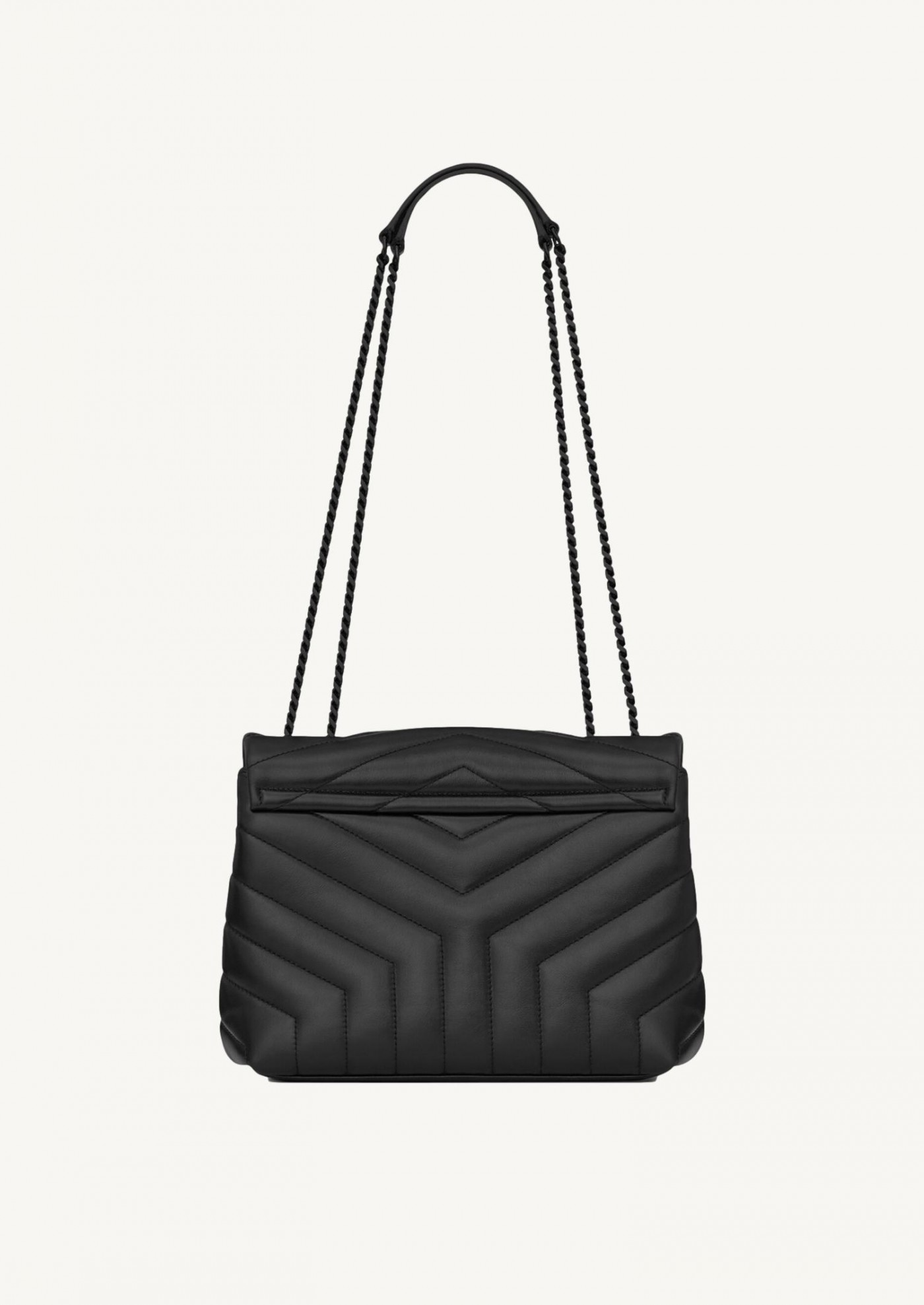 Loulou small Saint Laurent en cuir matelassé all black