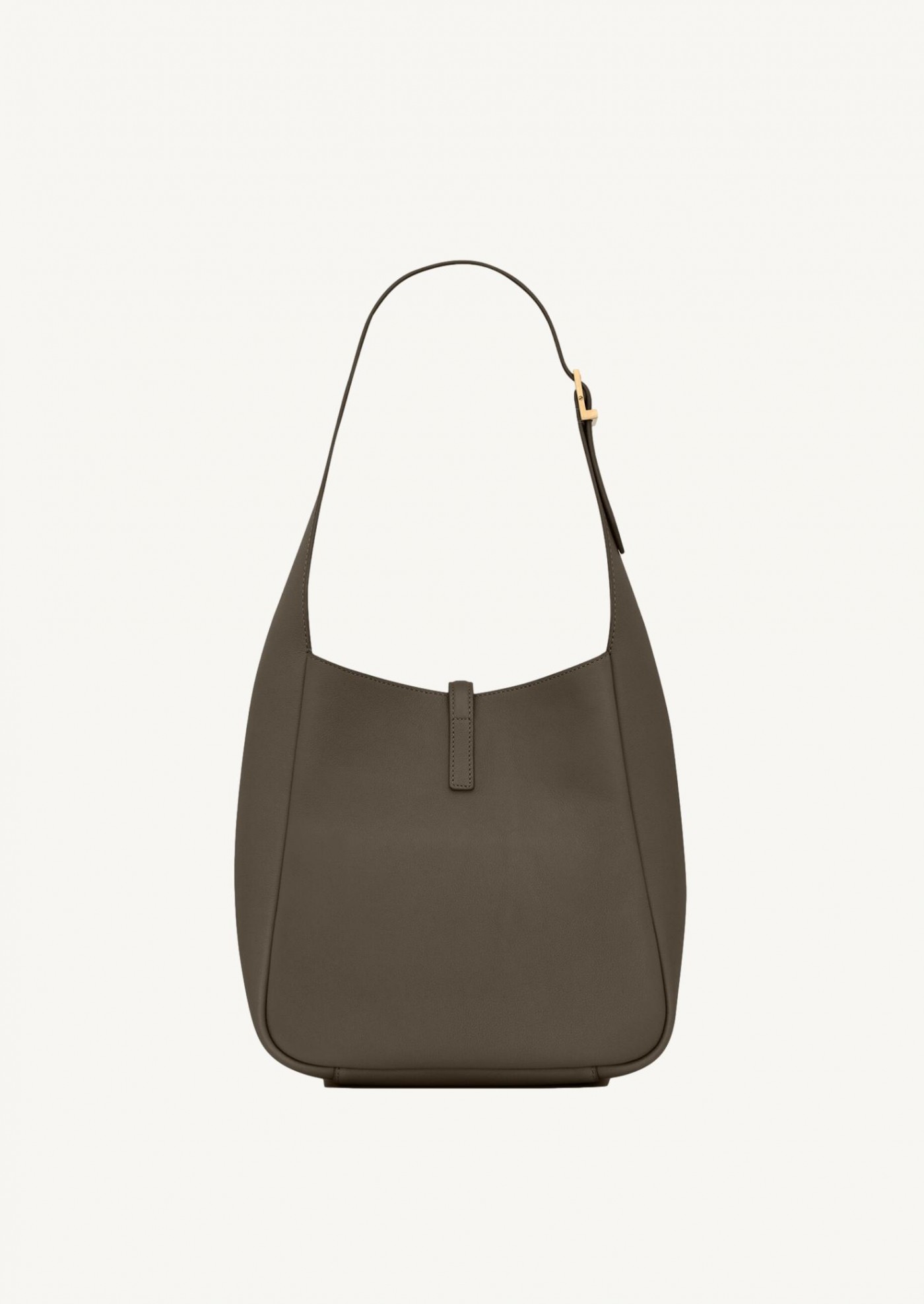 Le 5 à 7 small souple en cuir grainé vert