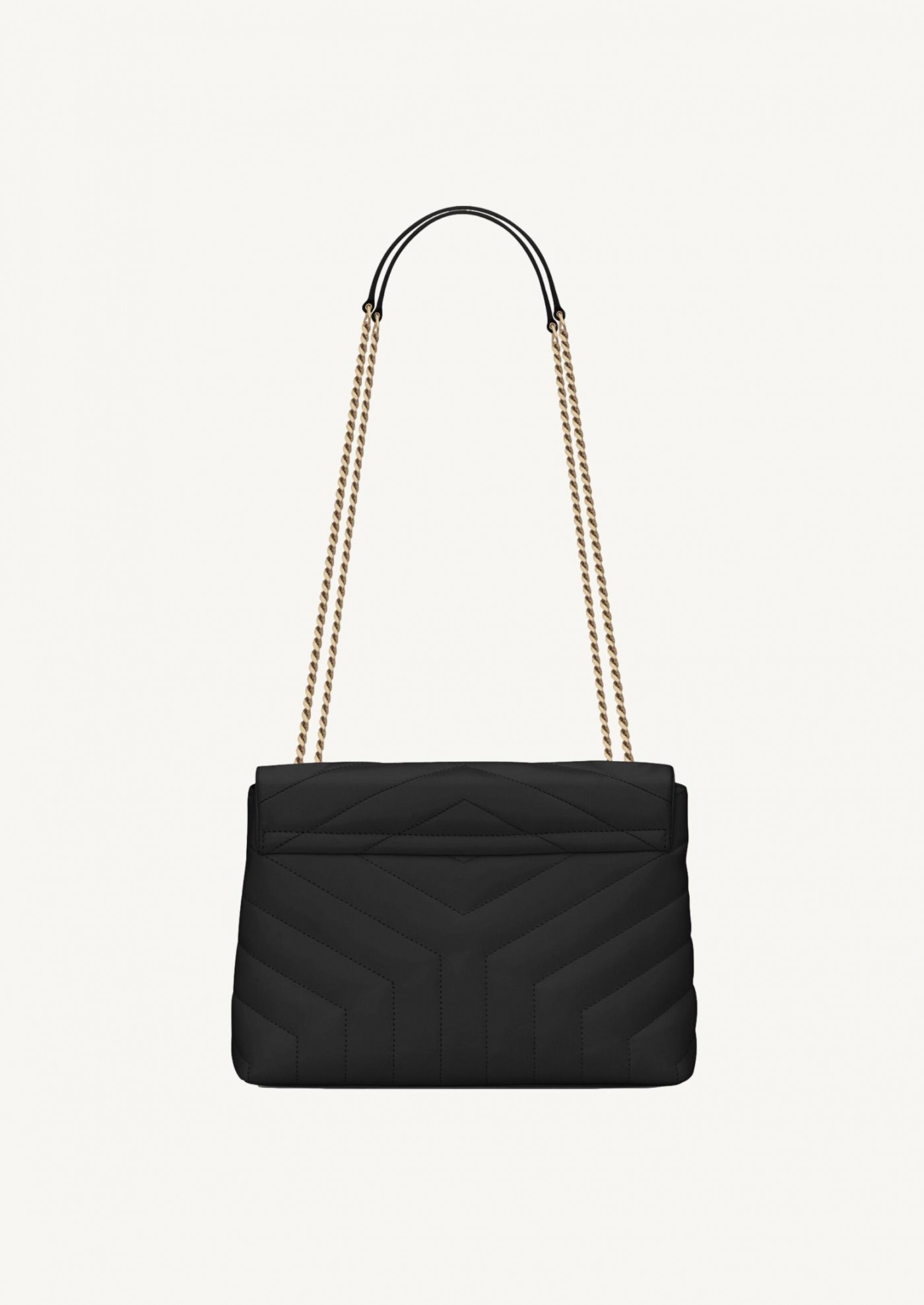 Loulou small in quilted leather black and bold