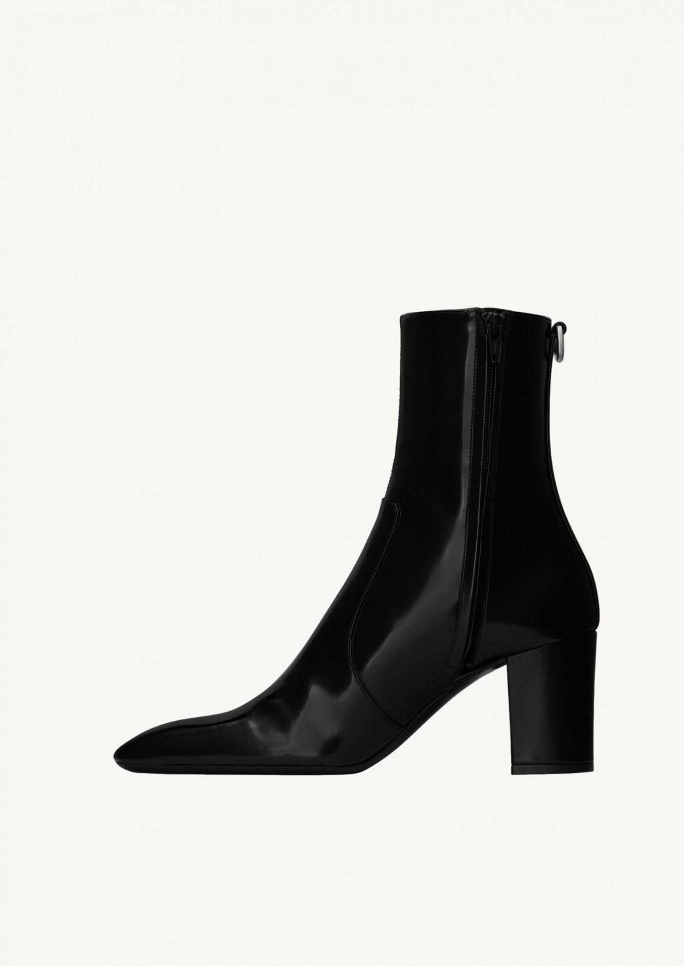Bottines Betty en cuir glacé noir
