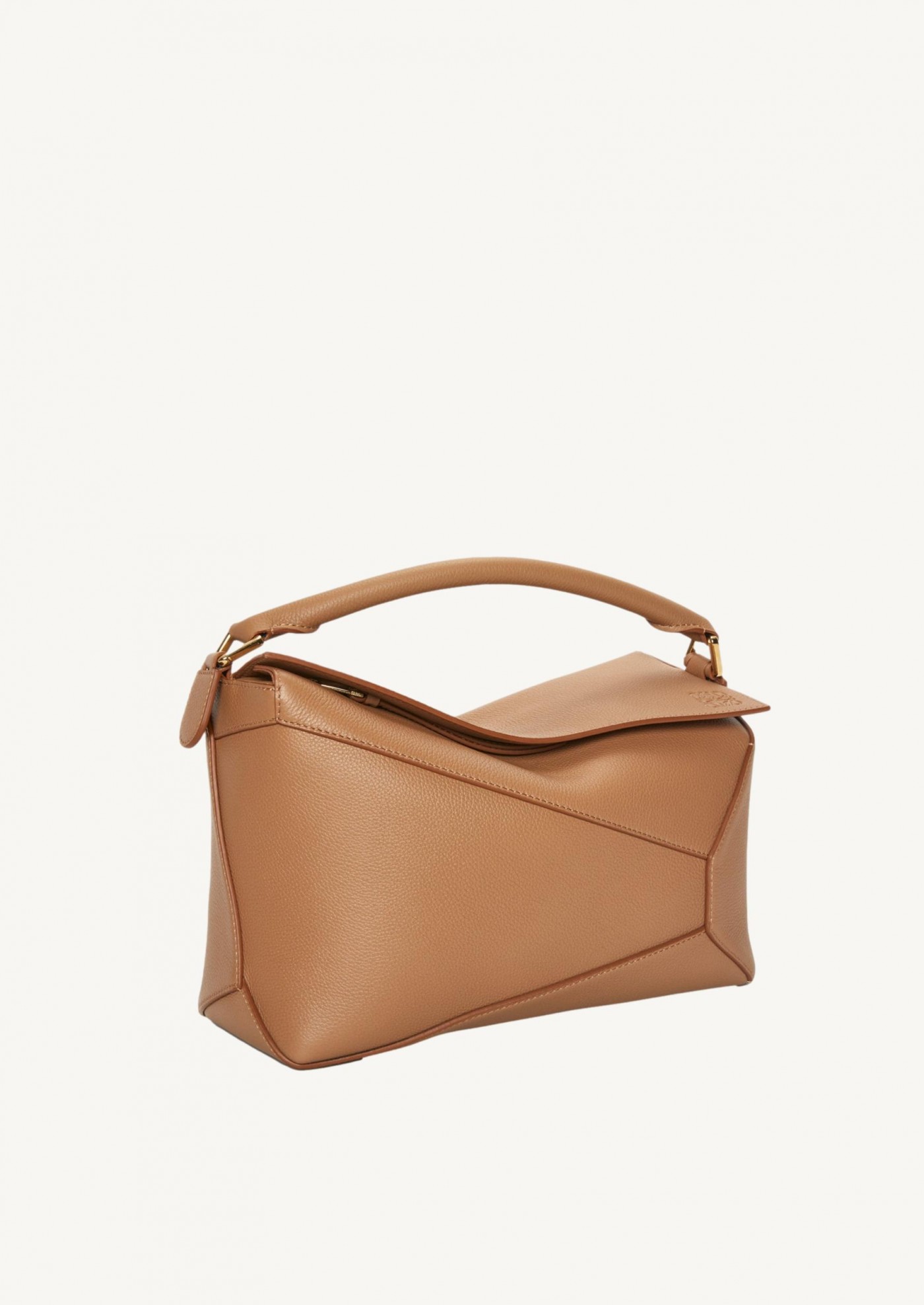 Puzzle bag in soft grained calfskin toffee