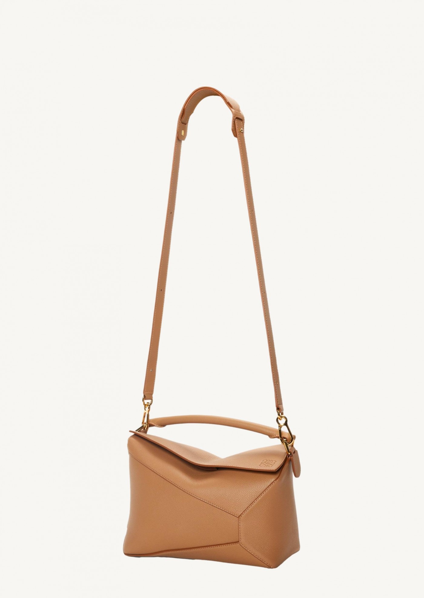 LOEWE Puzzle Small Smooth Leather Bag in Tan