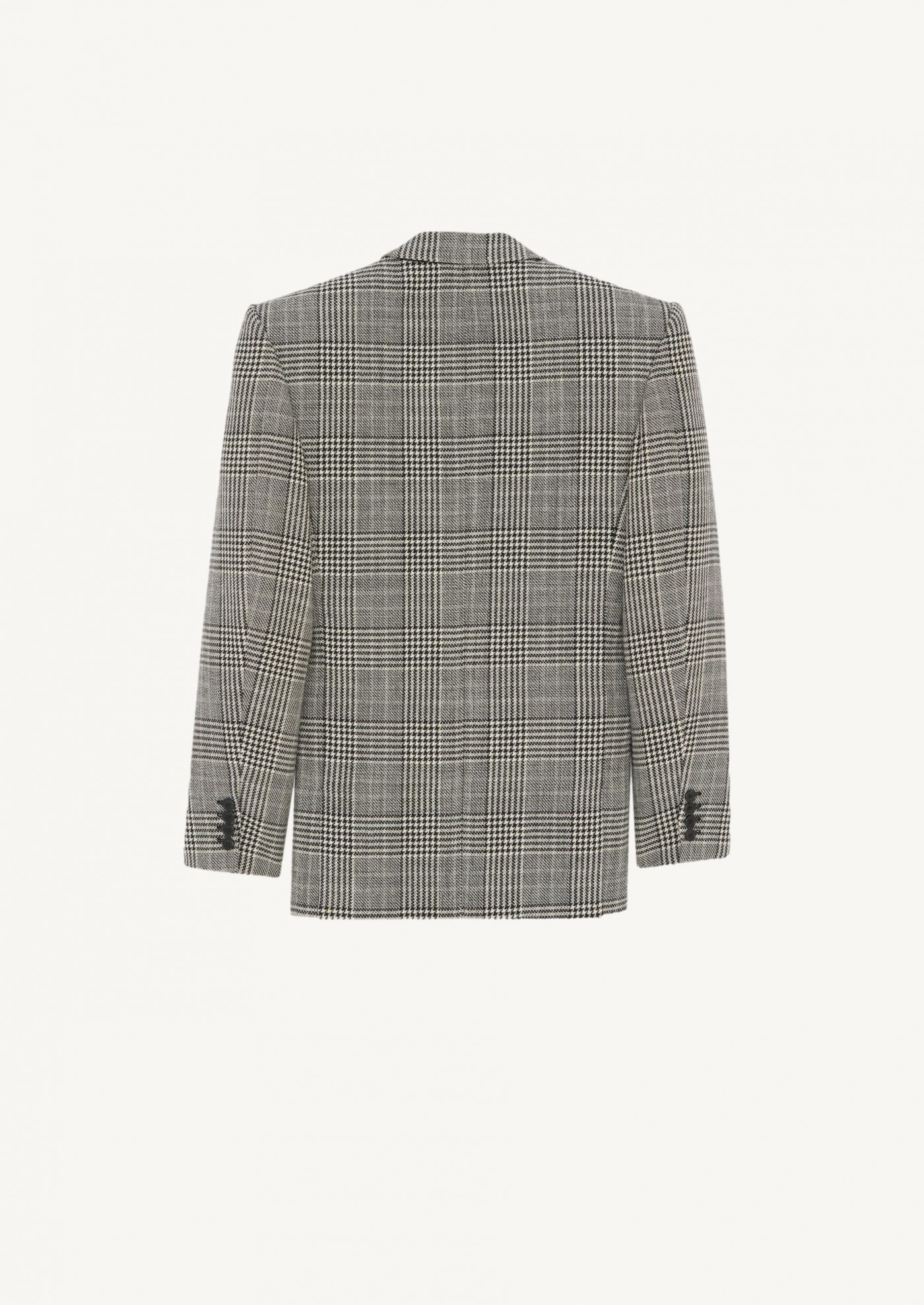 Prince of Wales oversized wool jacket