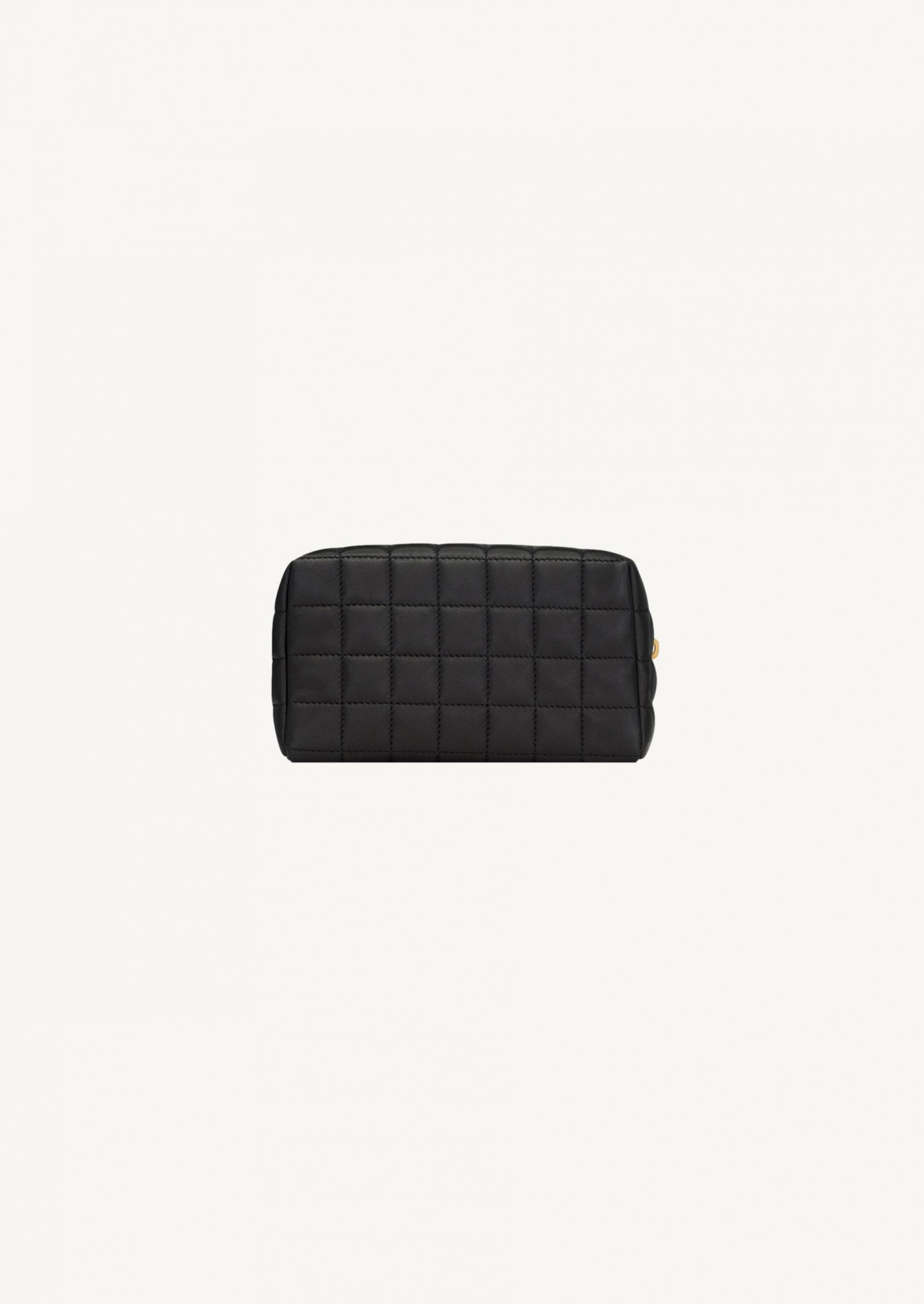 Cassandre quilted square small cosmetic pouch in lambskin leather