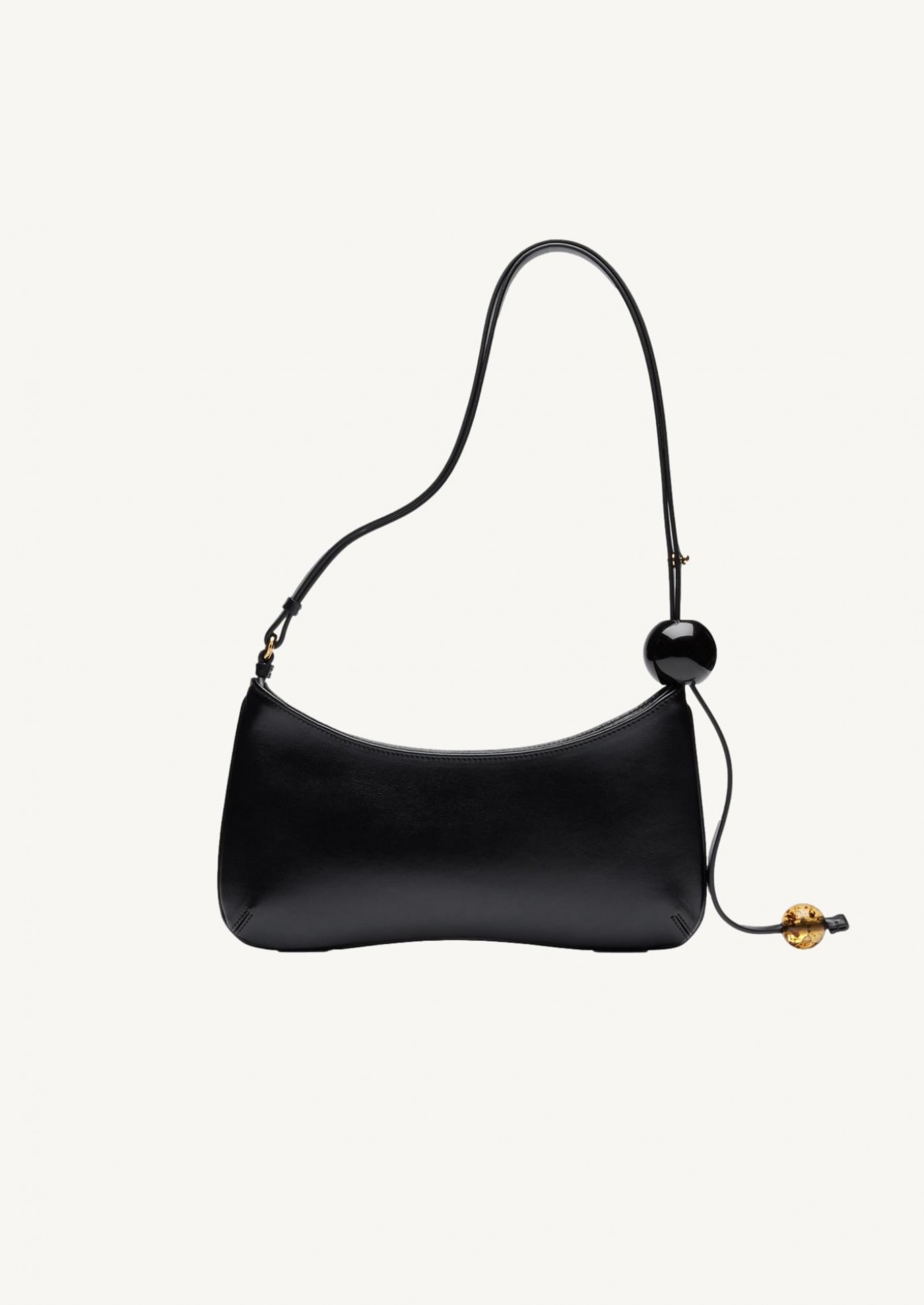 X Loop Baguette Bag in Black Leather