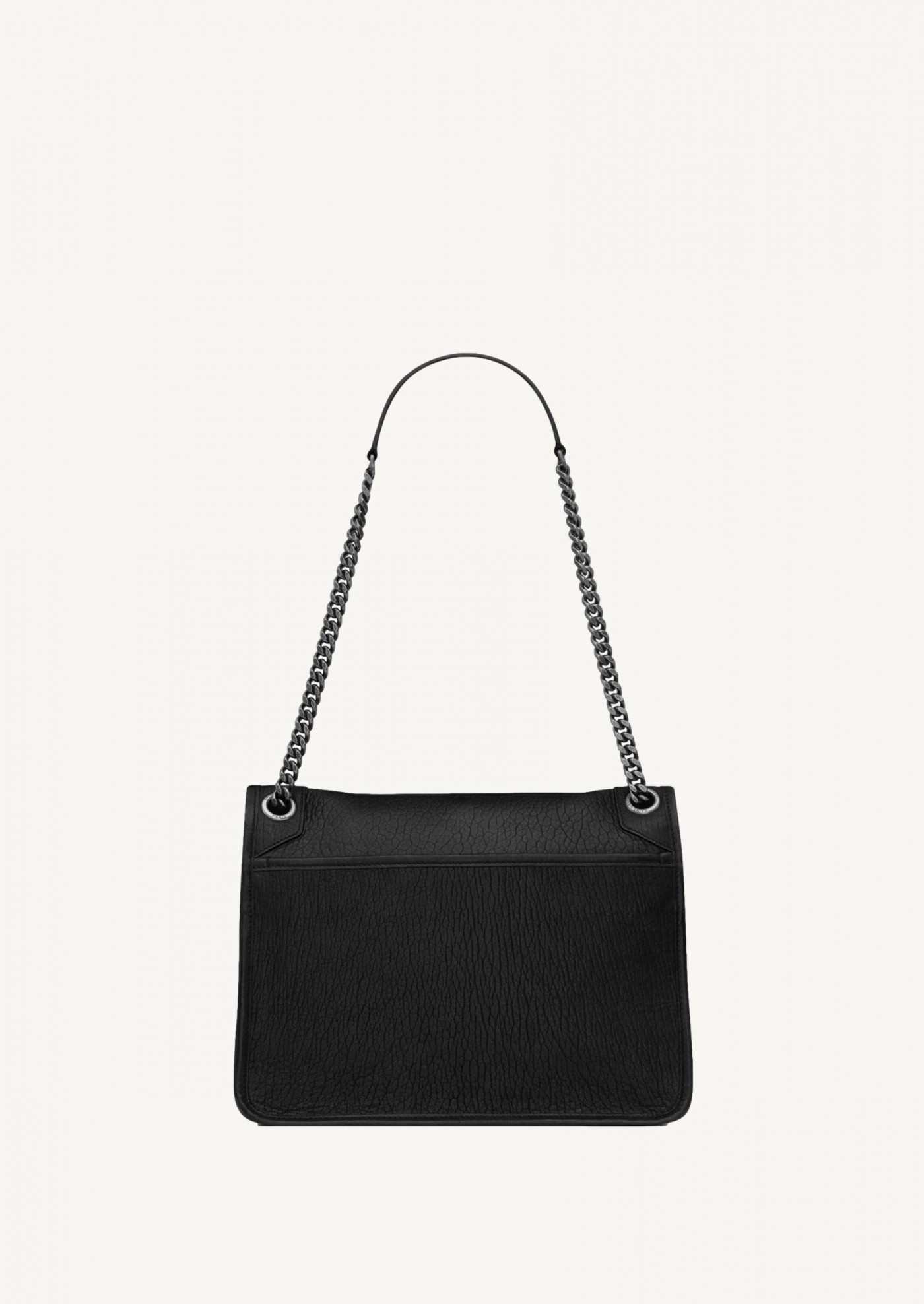 Niki medium en cuir d’agneau grainé noir