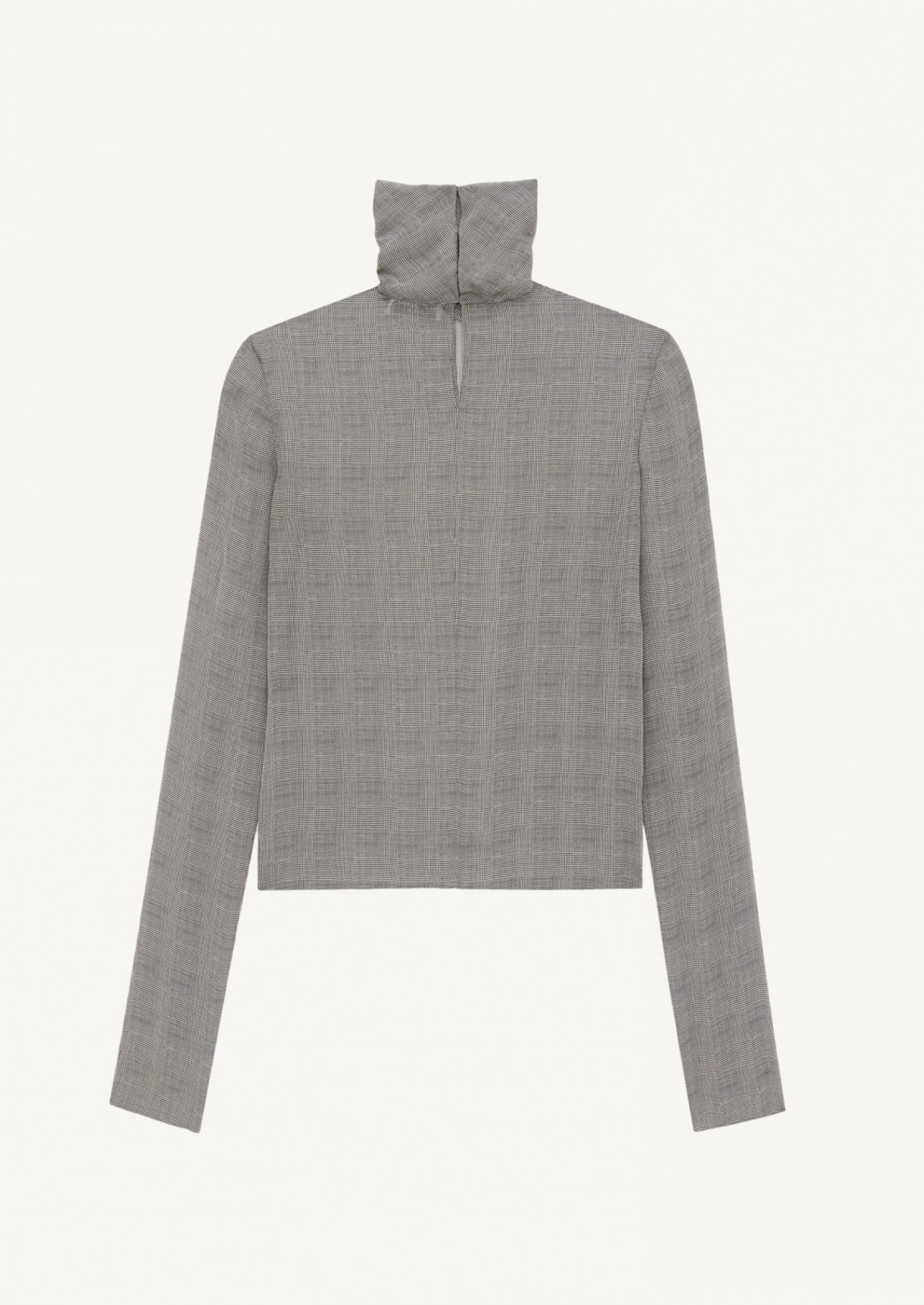 Blouse en charmeuse de soie prince de galles
