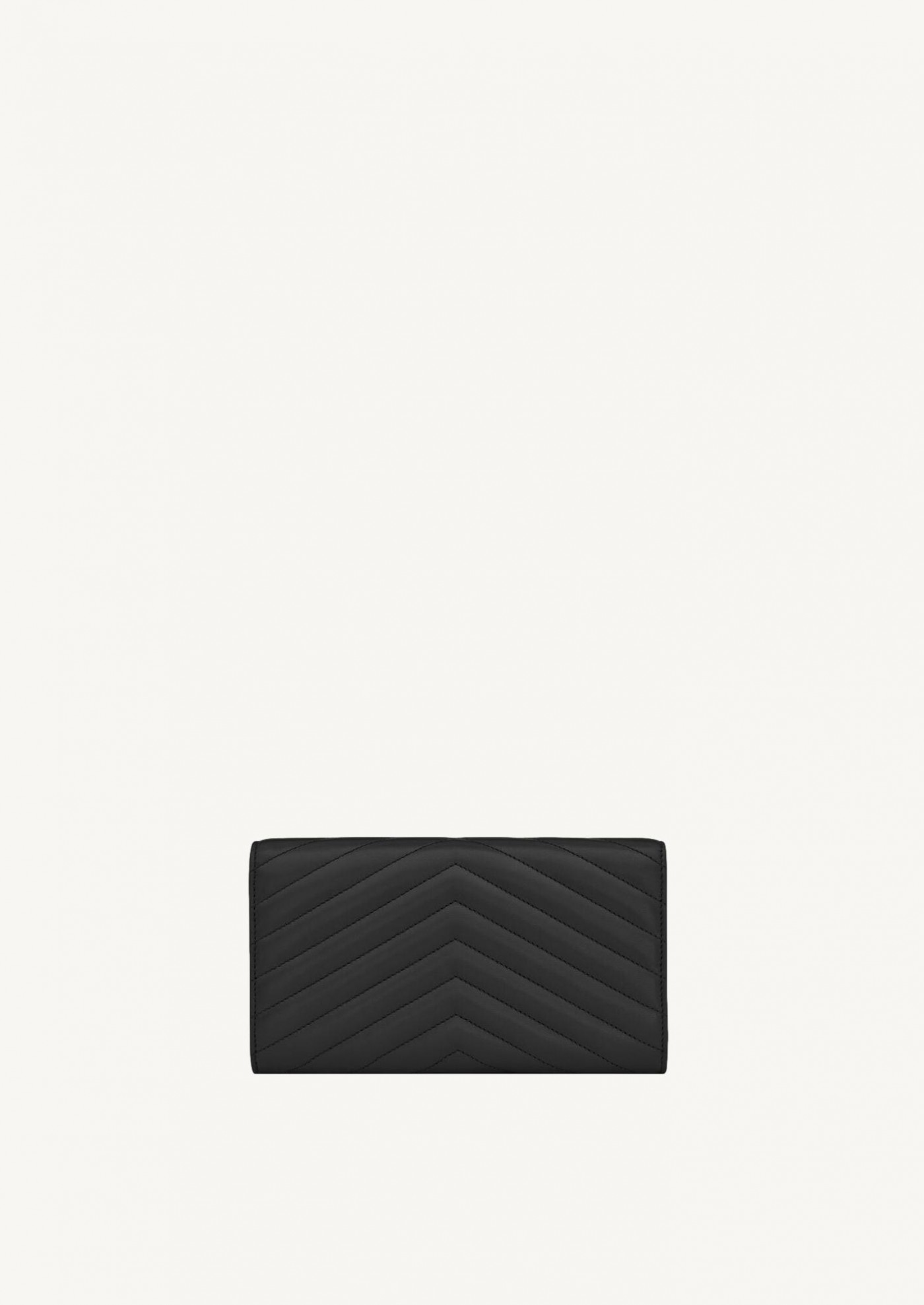 Cassandre quilted large flap wallet in lambskin leather black