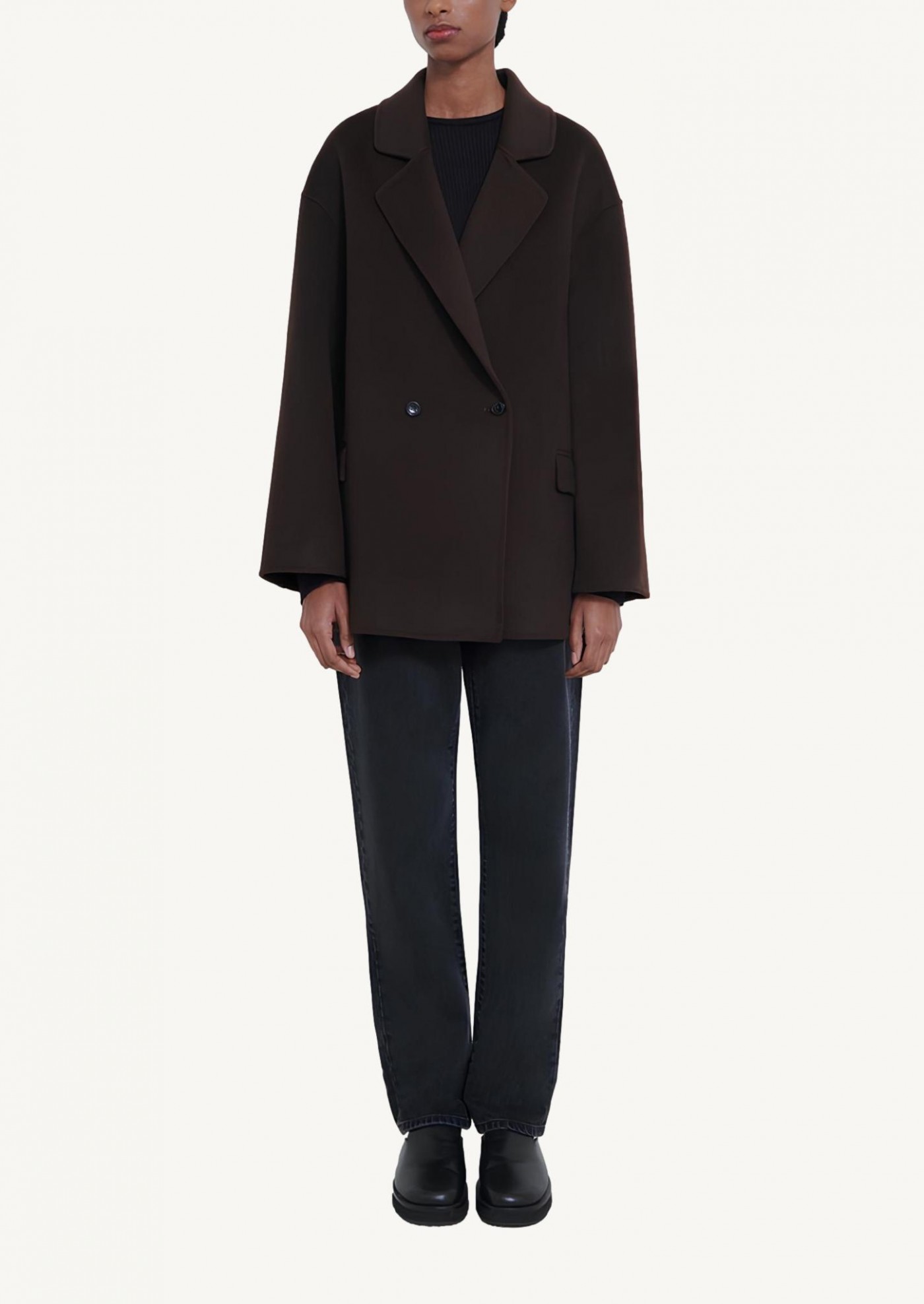 Lina brown pea jacket