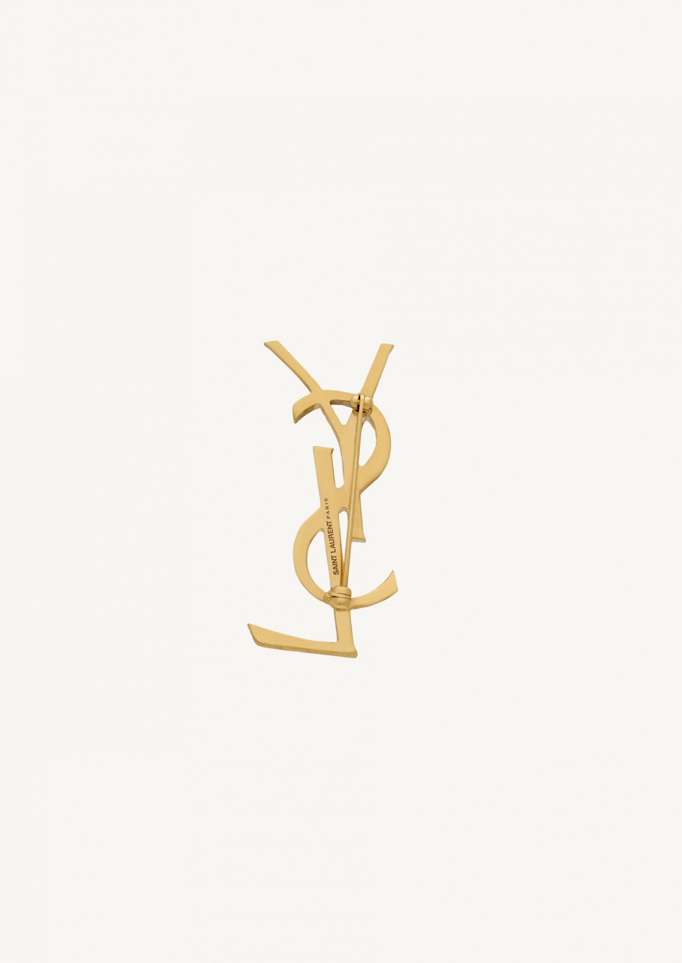 Opyum ysl broche en métal doré