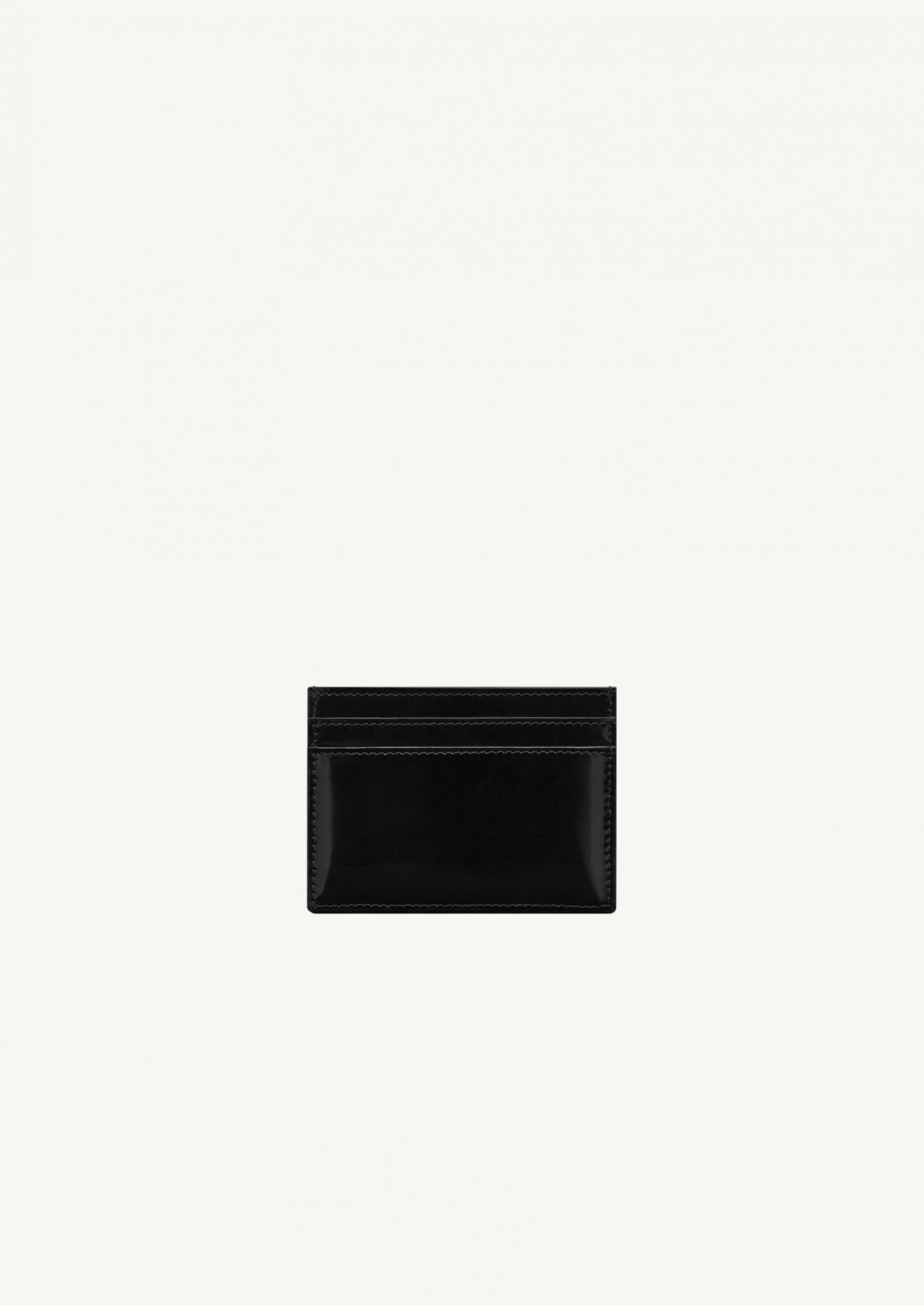 Cassandre porte-cartes en cuir brossé noir