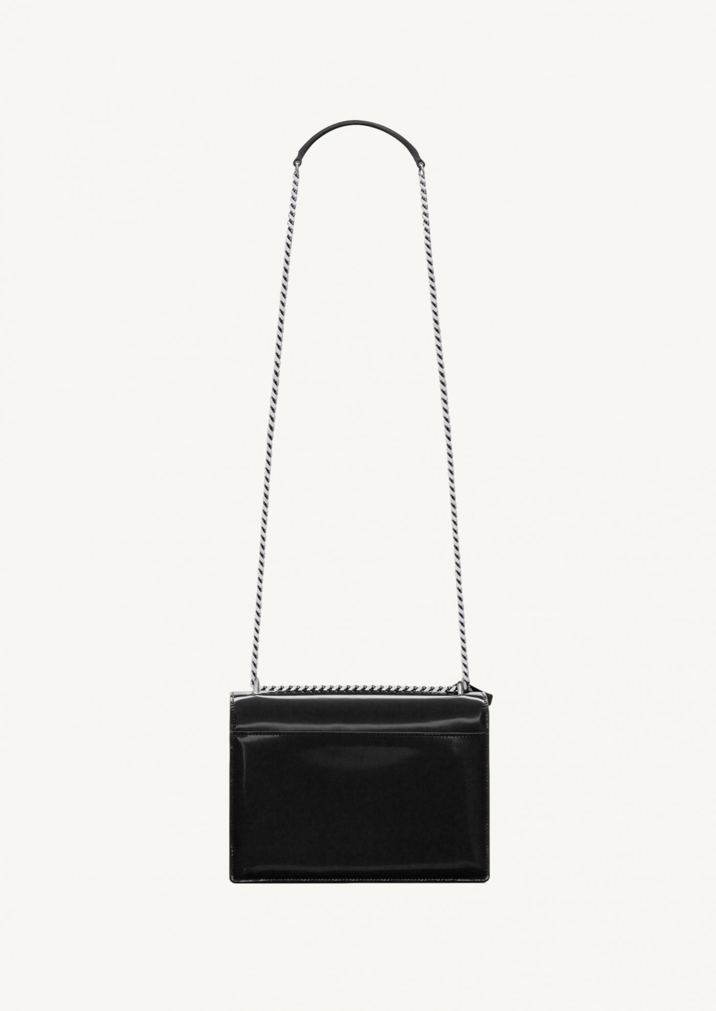 Sunset medium in brushed leather black - Saint Laurent