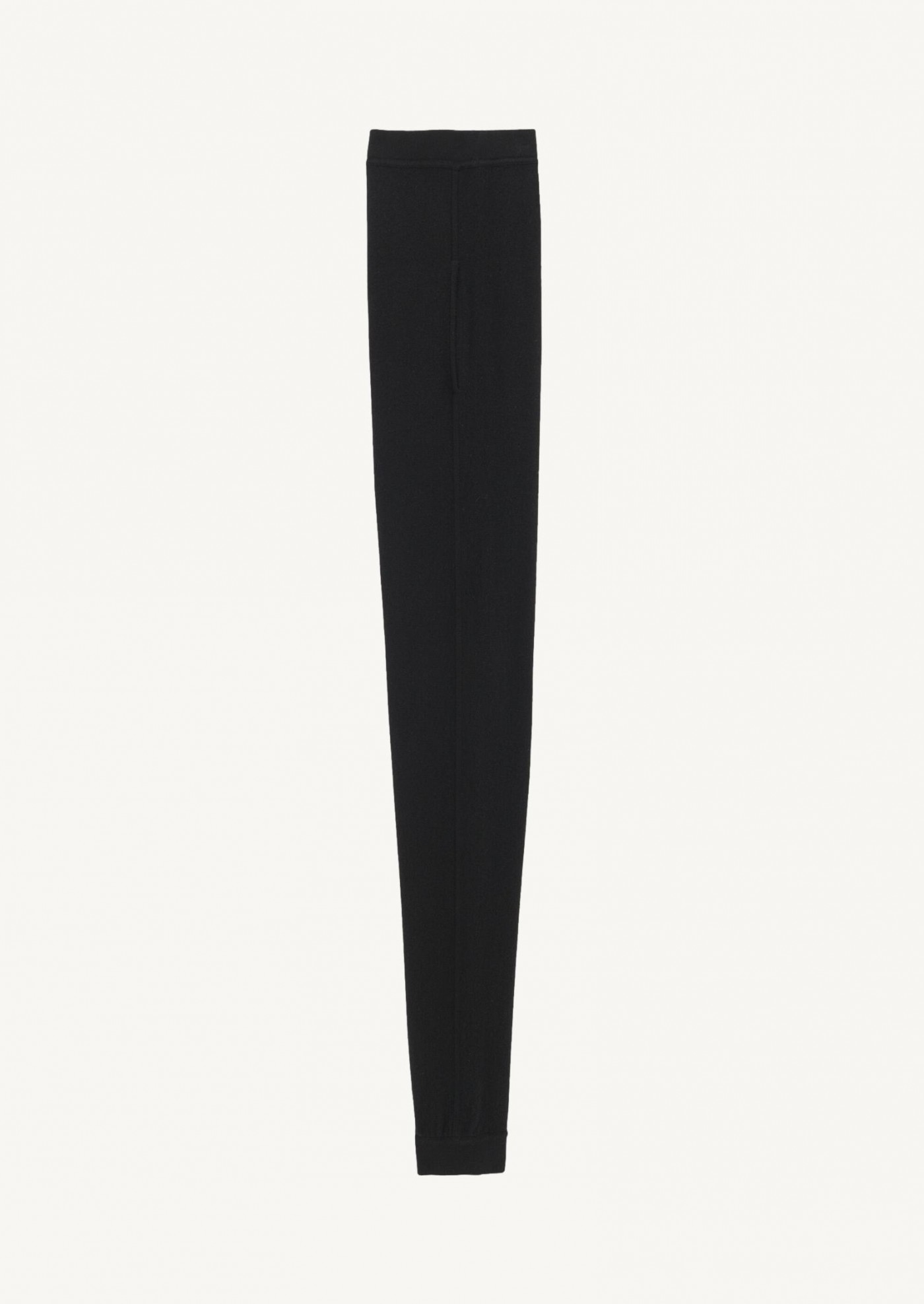 Black cashmere high-waisted legging