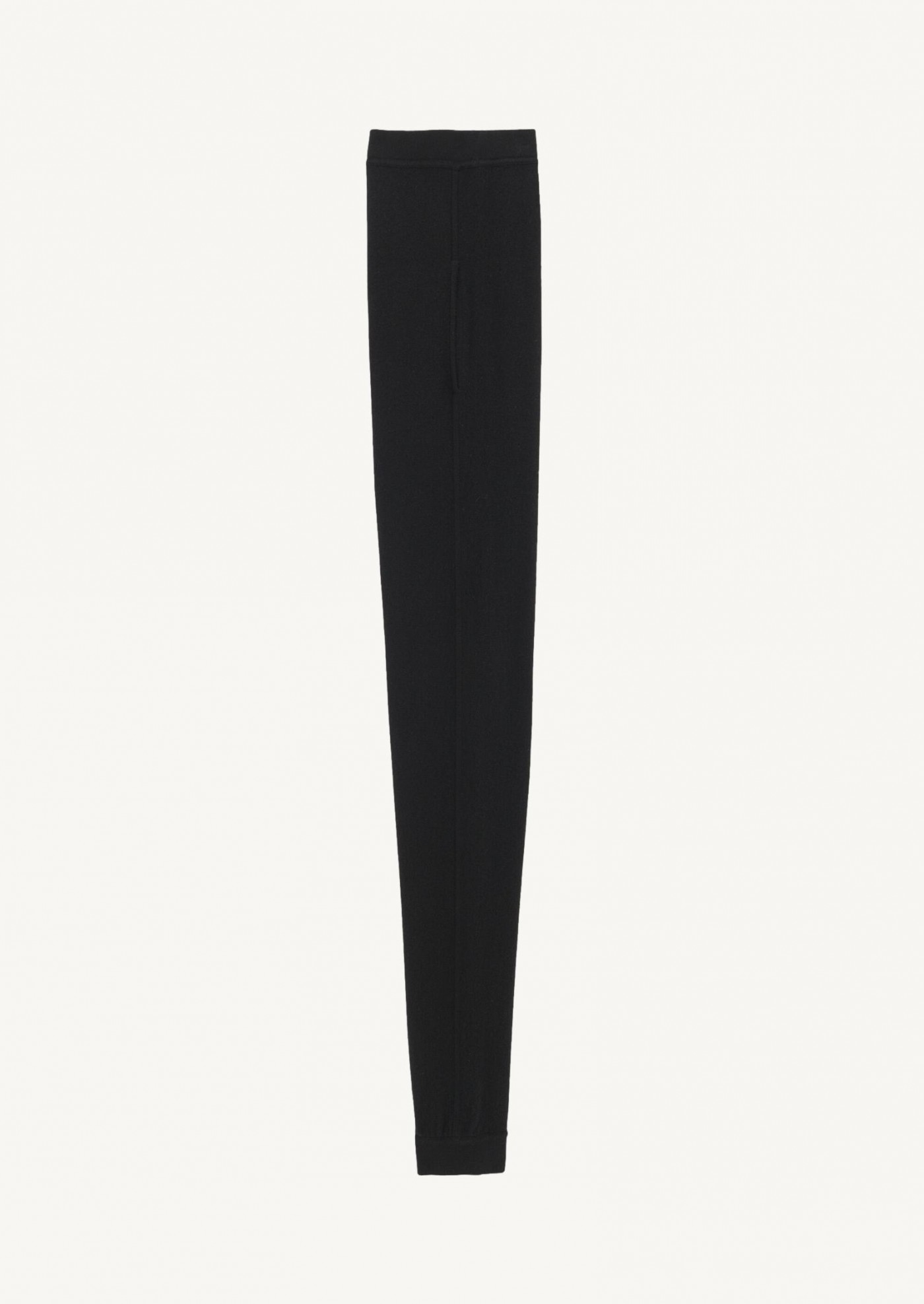 Legging taille haute en cachemire noir