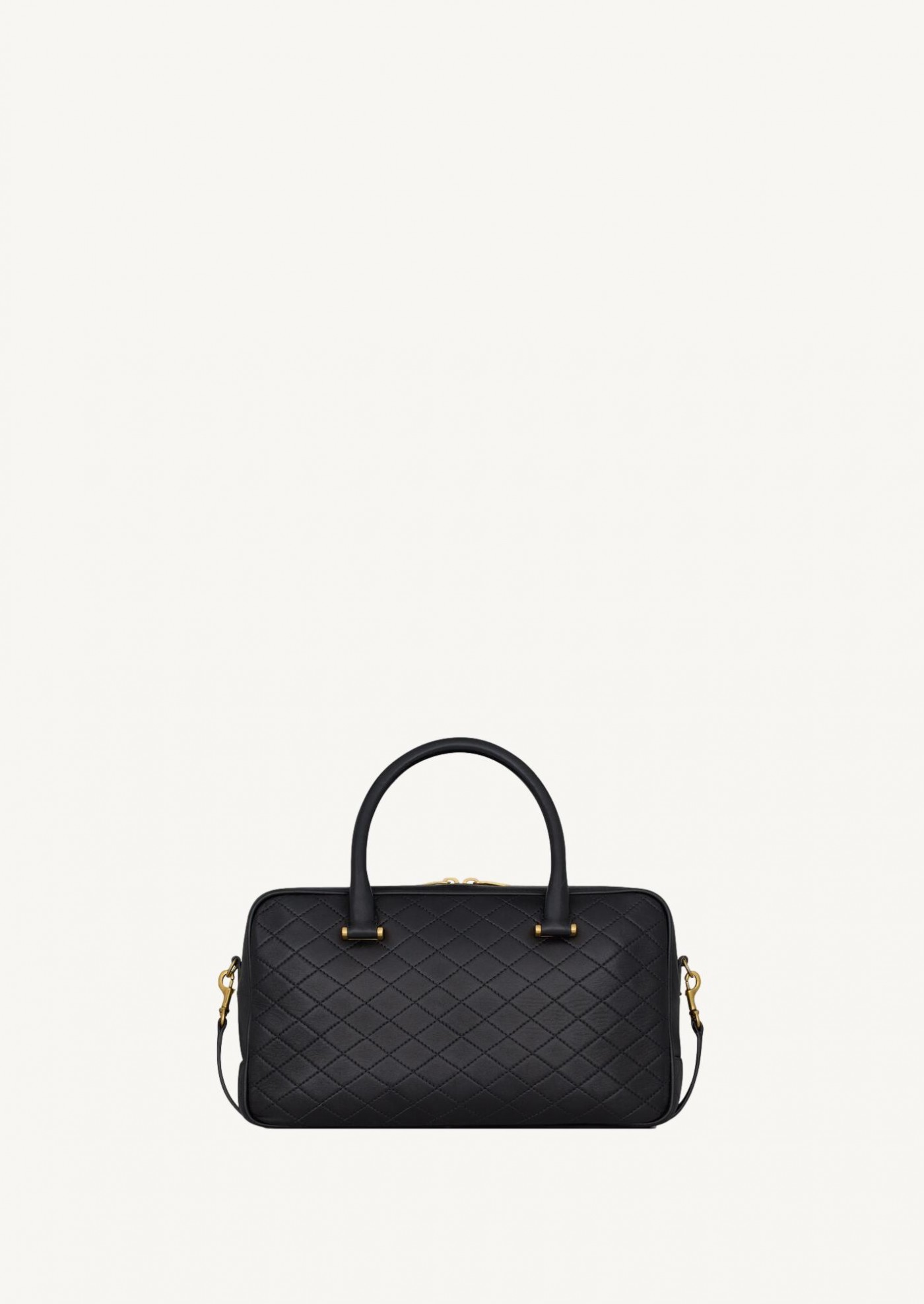 Lyia duffle en cuir d’agneau matelassé noir