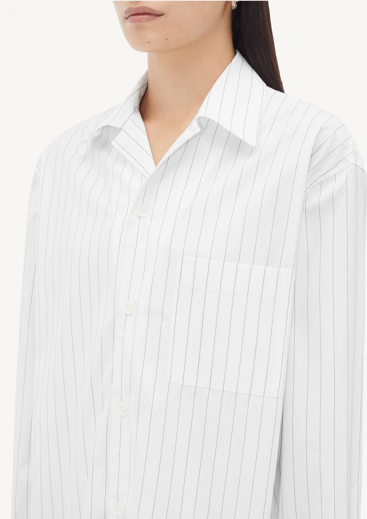 balenciaga poplin pinstripe shirt