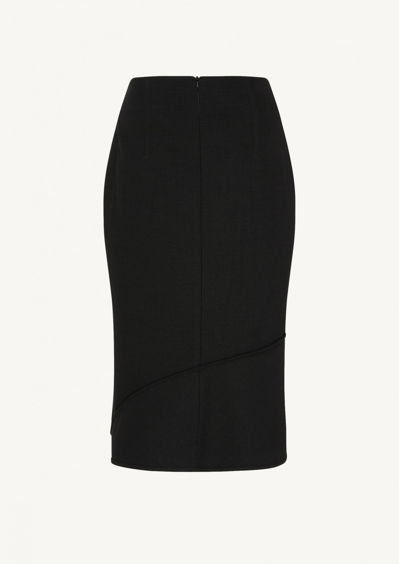 Structured Cotton Midi Skirt