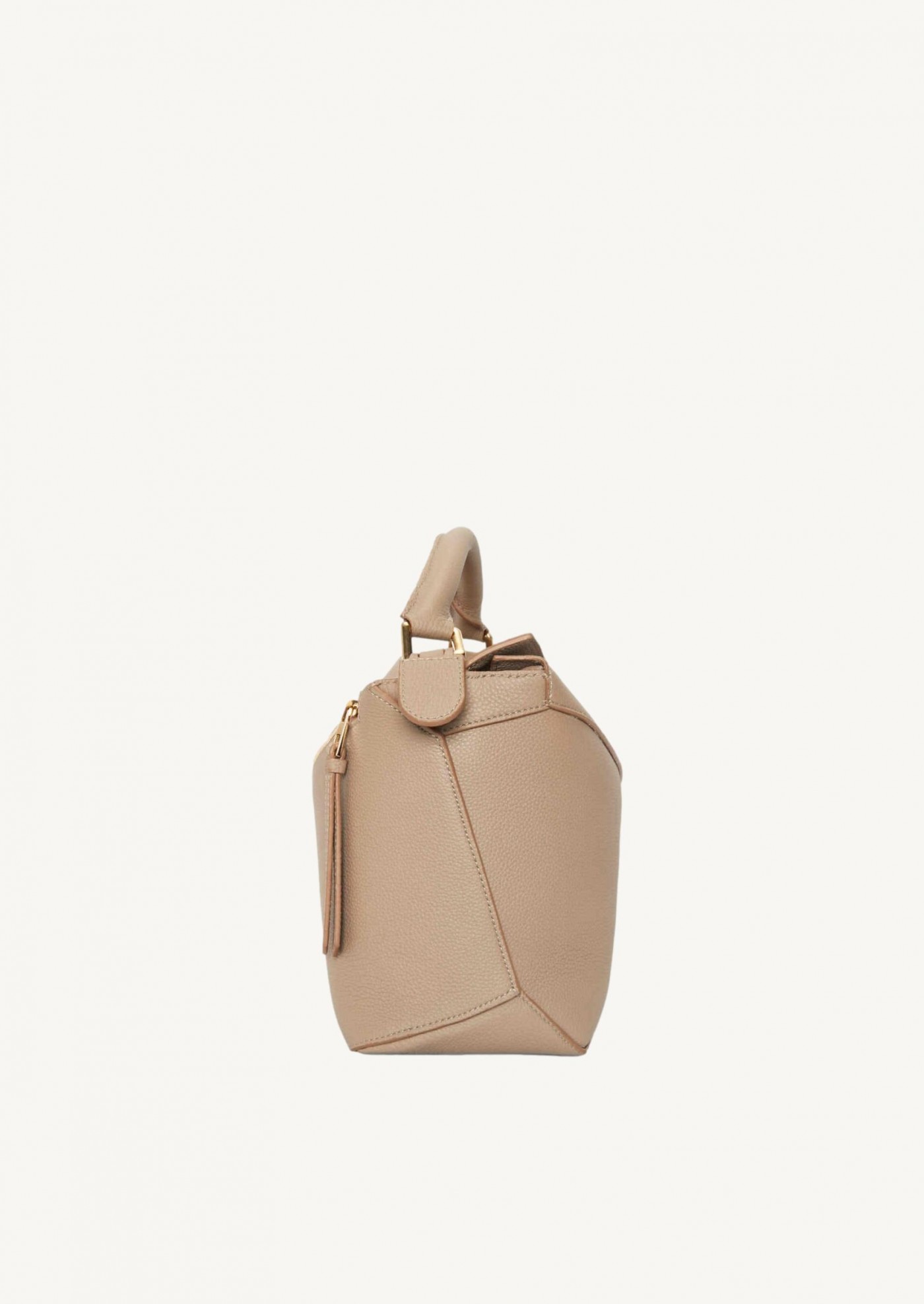 Puzzle bag in soft grained calfskin sand