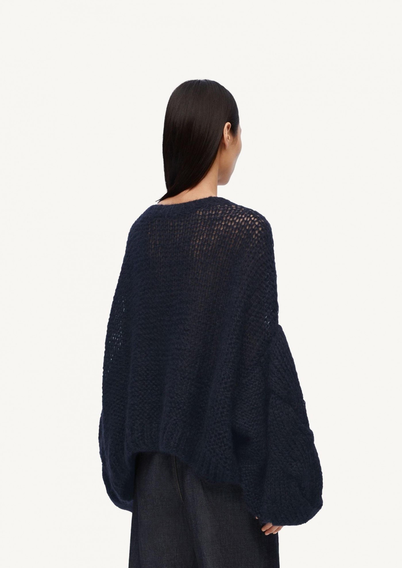 Anagram sweater in mohair navy