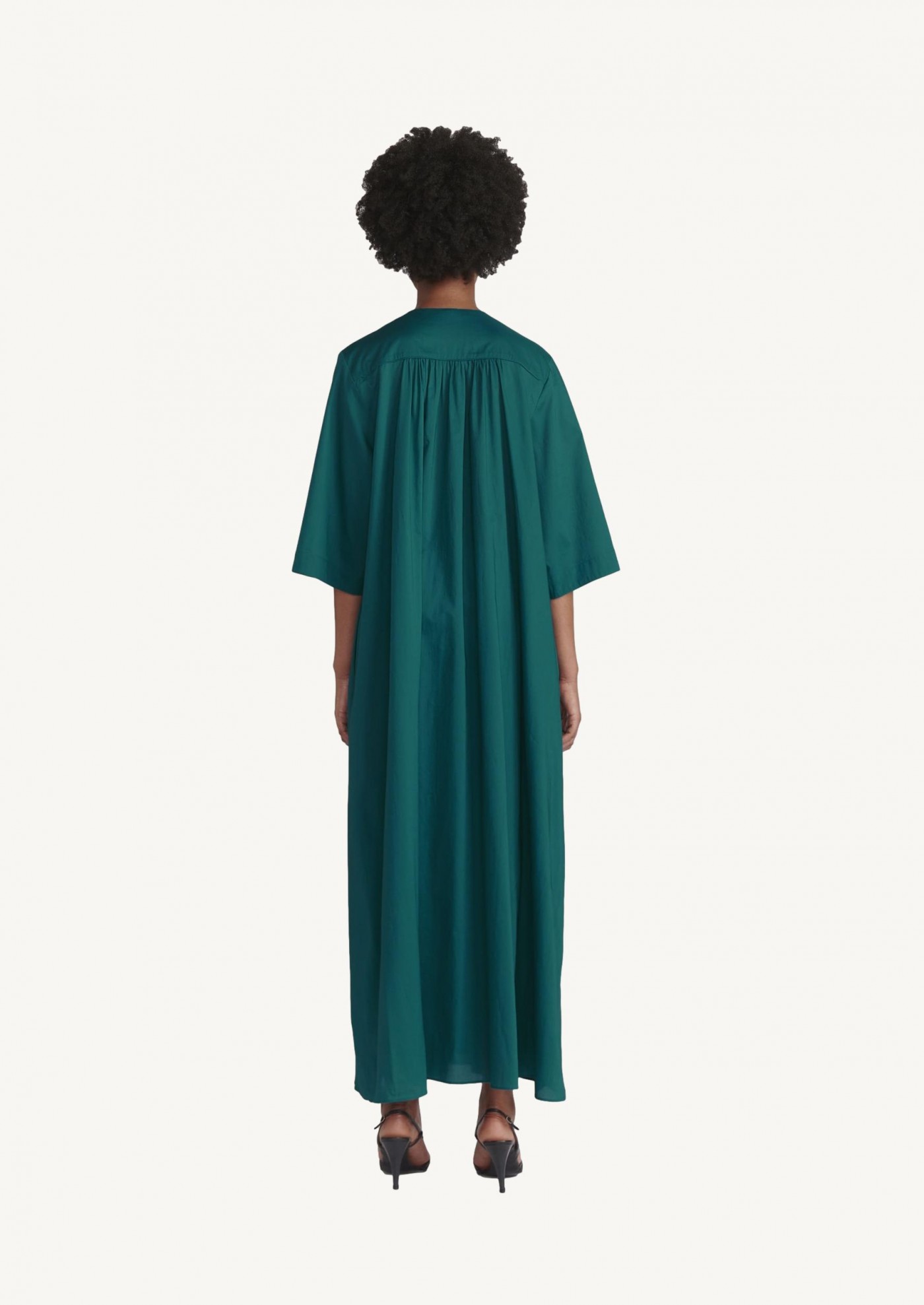 Lychee cotton poplin dress emerald