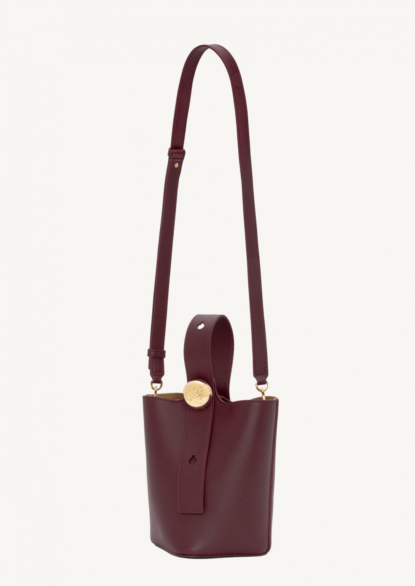 Pebble Mini leather handbag black