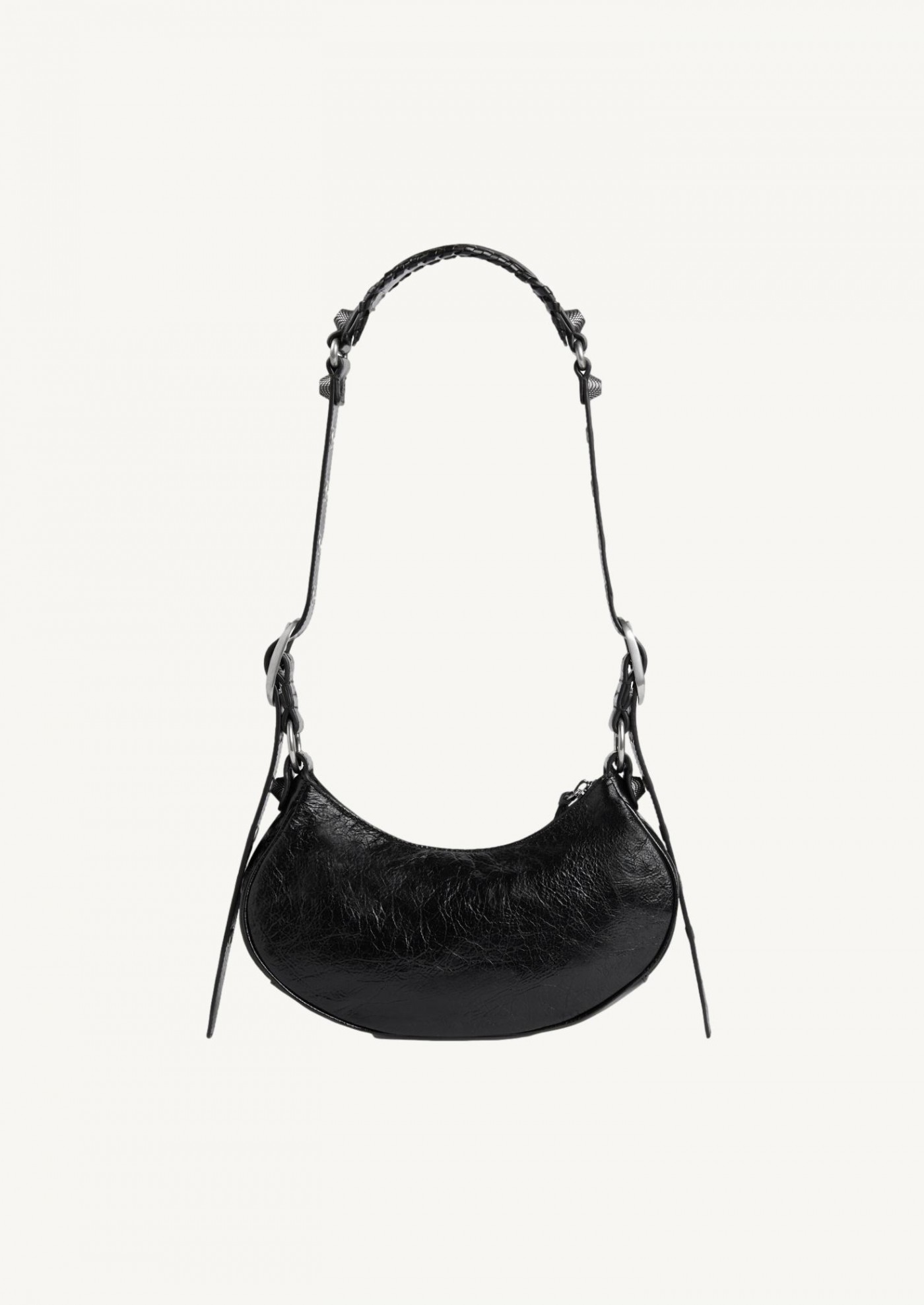 Le Cagole XS shoulder bag in black Arena lambskin