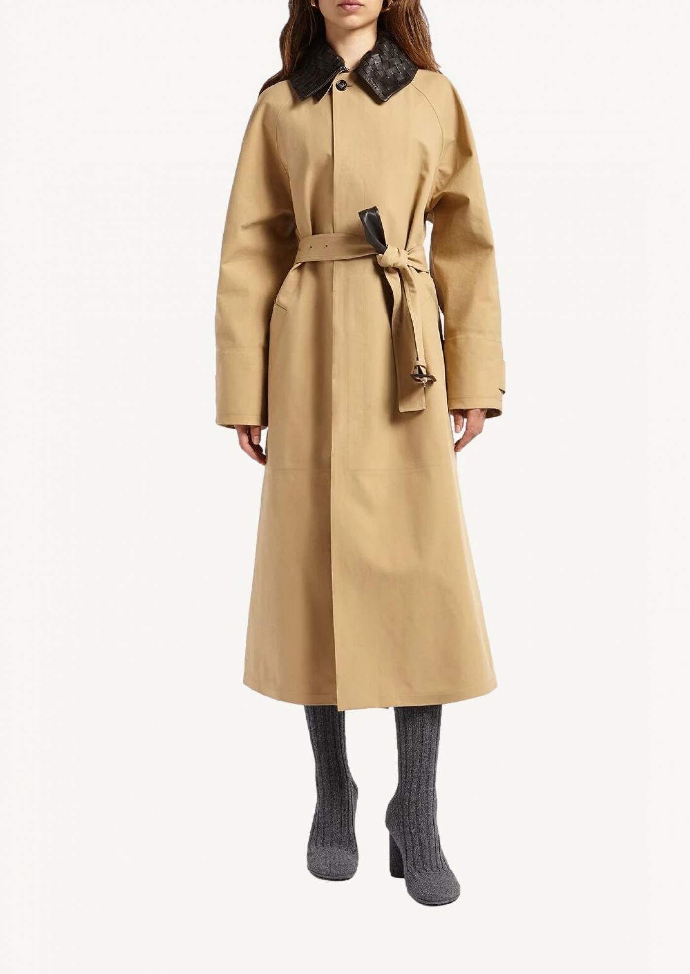 Waterproof stretch cotton trench coat