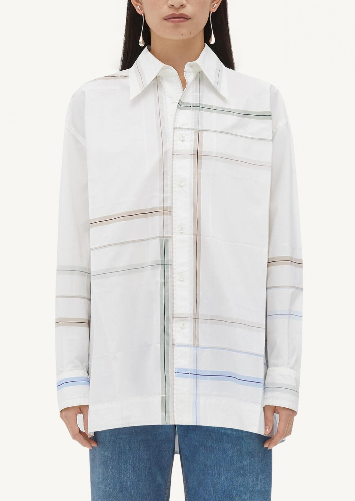 Asymmetric cotton shirt