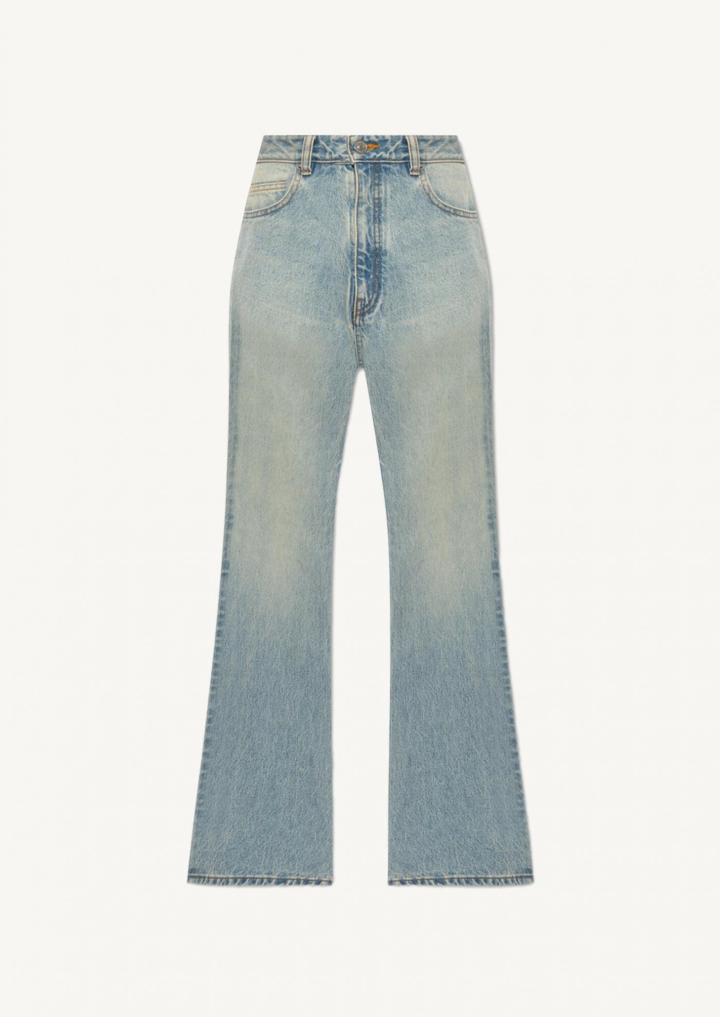 Pantalon Flared en denim japonais bleu clair