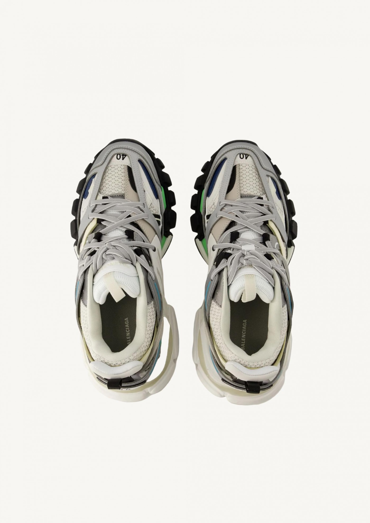 Sneaker Track gris/bleu/vert